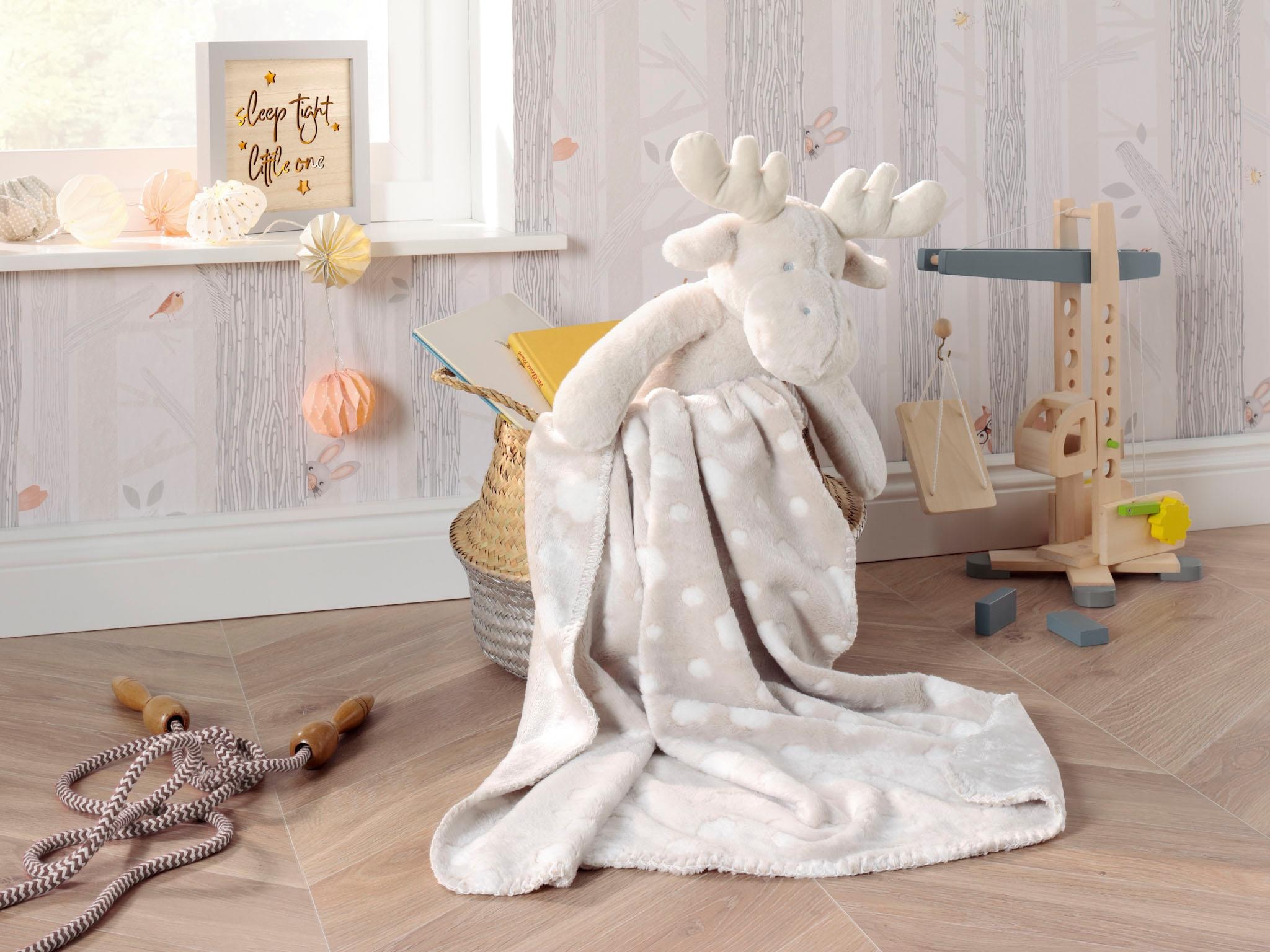 Biederlack Babydecke »Elch«, Kuscheldecke