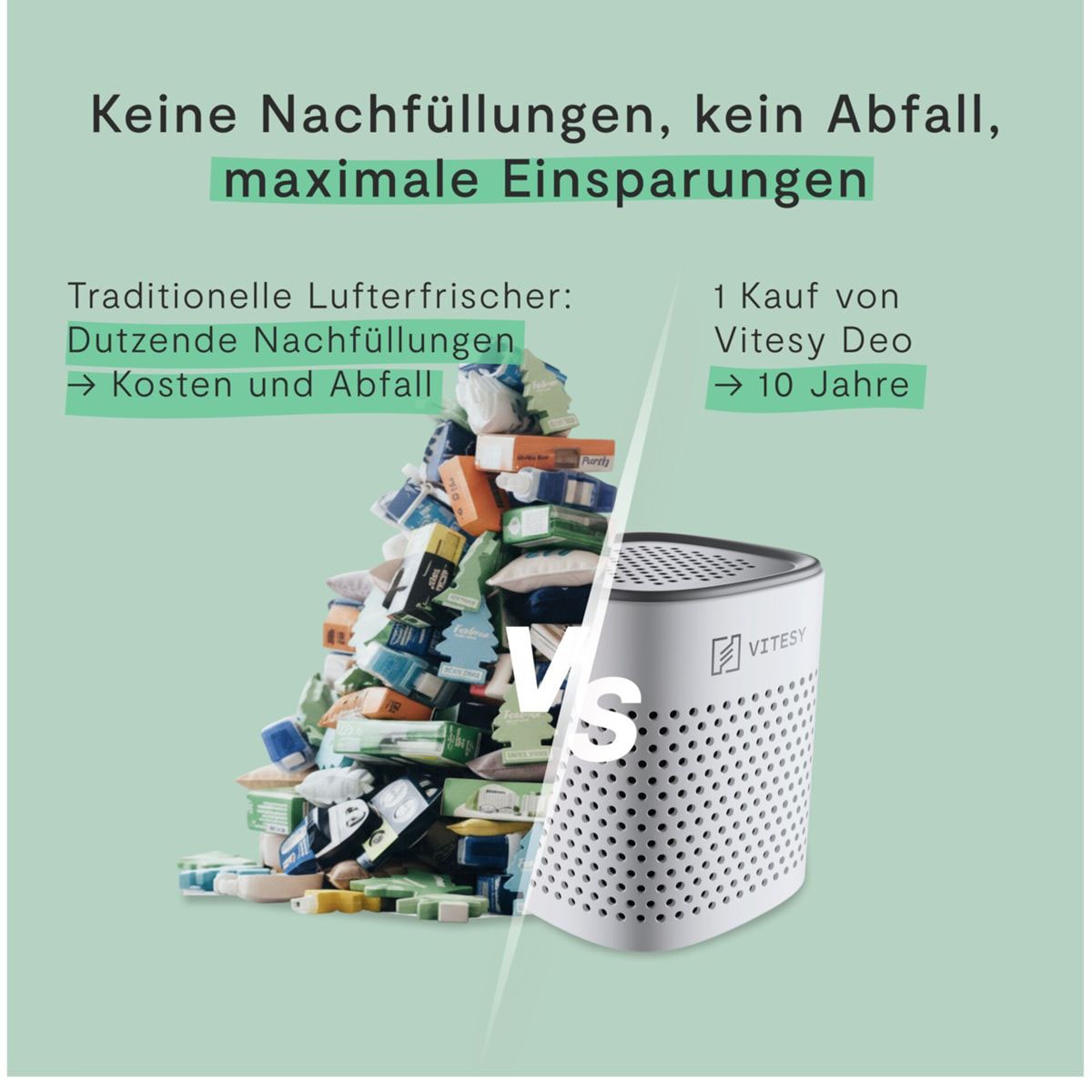 Vitesy Luftreiniger »DEO Geruchsneutralisierer« Nachhaltige, ozonfreie Luftreinigungstechnologie