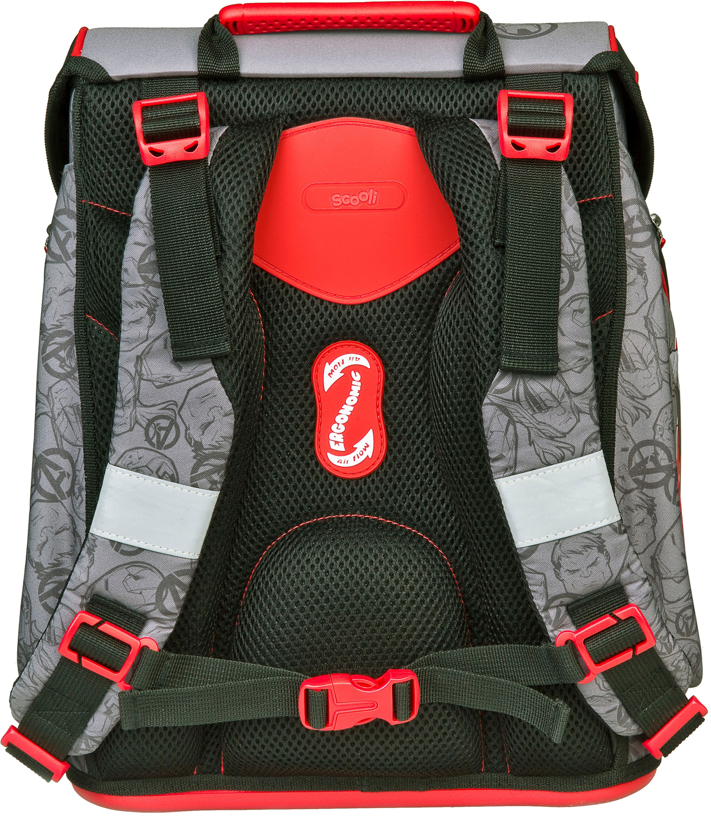 Scooli Schulranzen »EasyFit, Avengers«, Reflektoren
