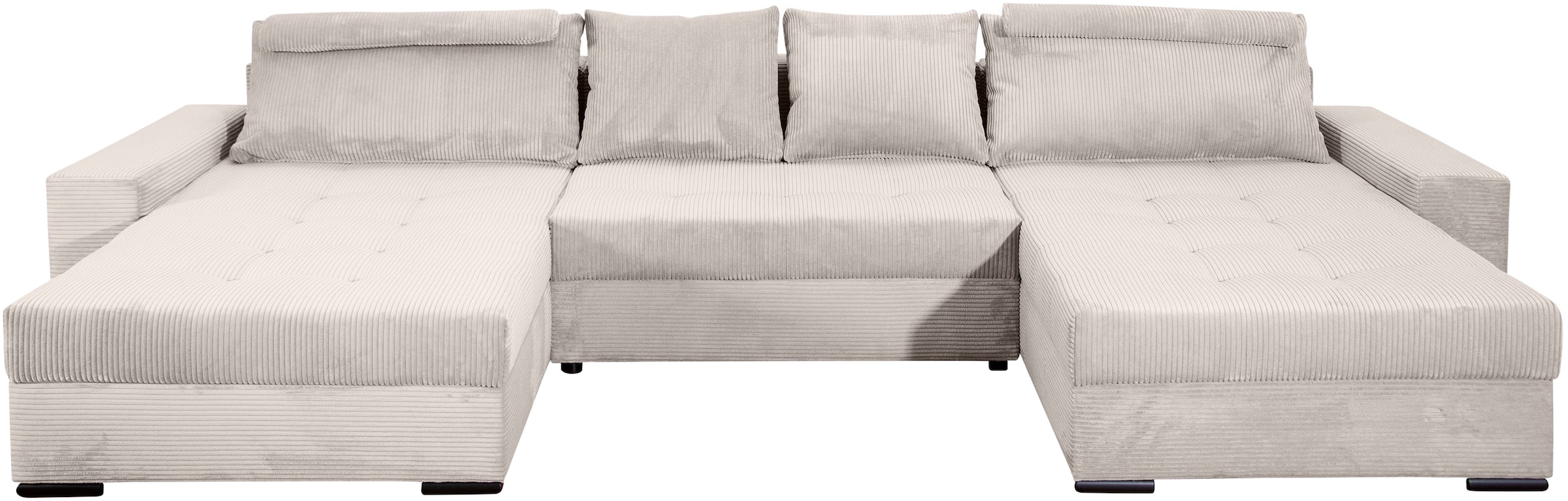 COLLECTION AB Wohnlandschaft »XXXL-Josy Relax U-Form Breite 352 cm, mit 2 gleich großen Recamieren«, inkl. Bettfunktion, Bettkasten, mit 4 Rückenkissen in zwei Größen
