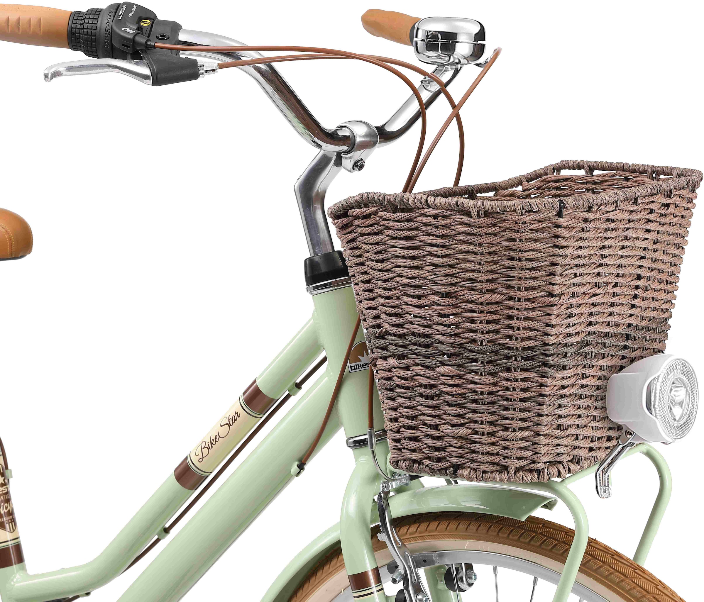 Bikestar Cityrad, 7 Gang, Shimano, RD-TY21 Schaltwerk, Kettenschaltung, für Damen, Kettenschaltung