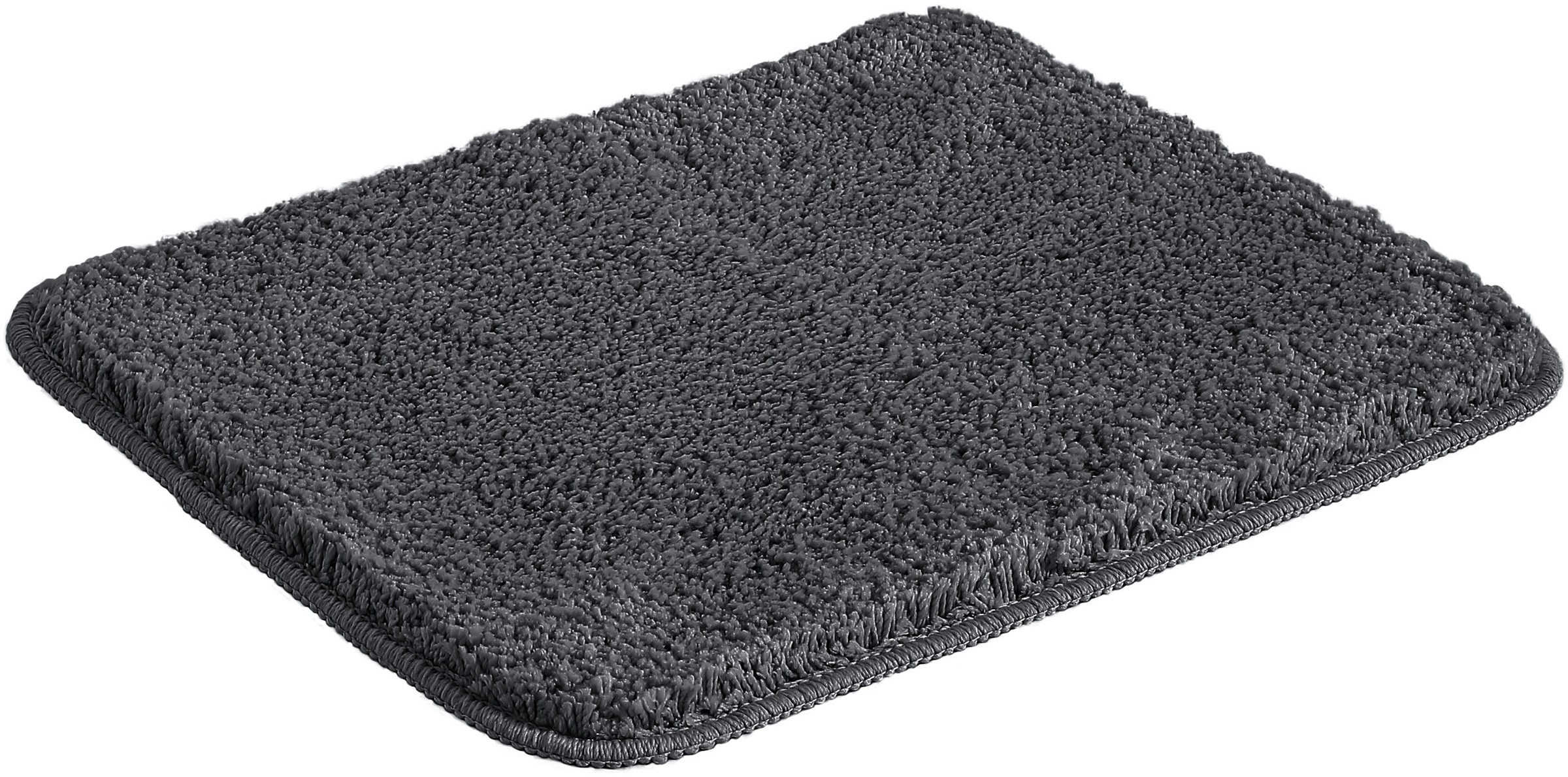 my home Badematte »Inga, Badezimmer Teppich, Badvorleger«, rutschhemmend beschichtet, schnell trocknend-strapazierfähig-fußbodenheizungsgeeignet, Badteppich, unifarben, weich, als halbrund und rechteckig erhältlich