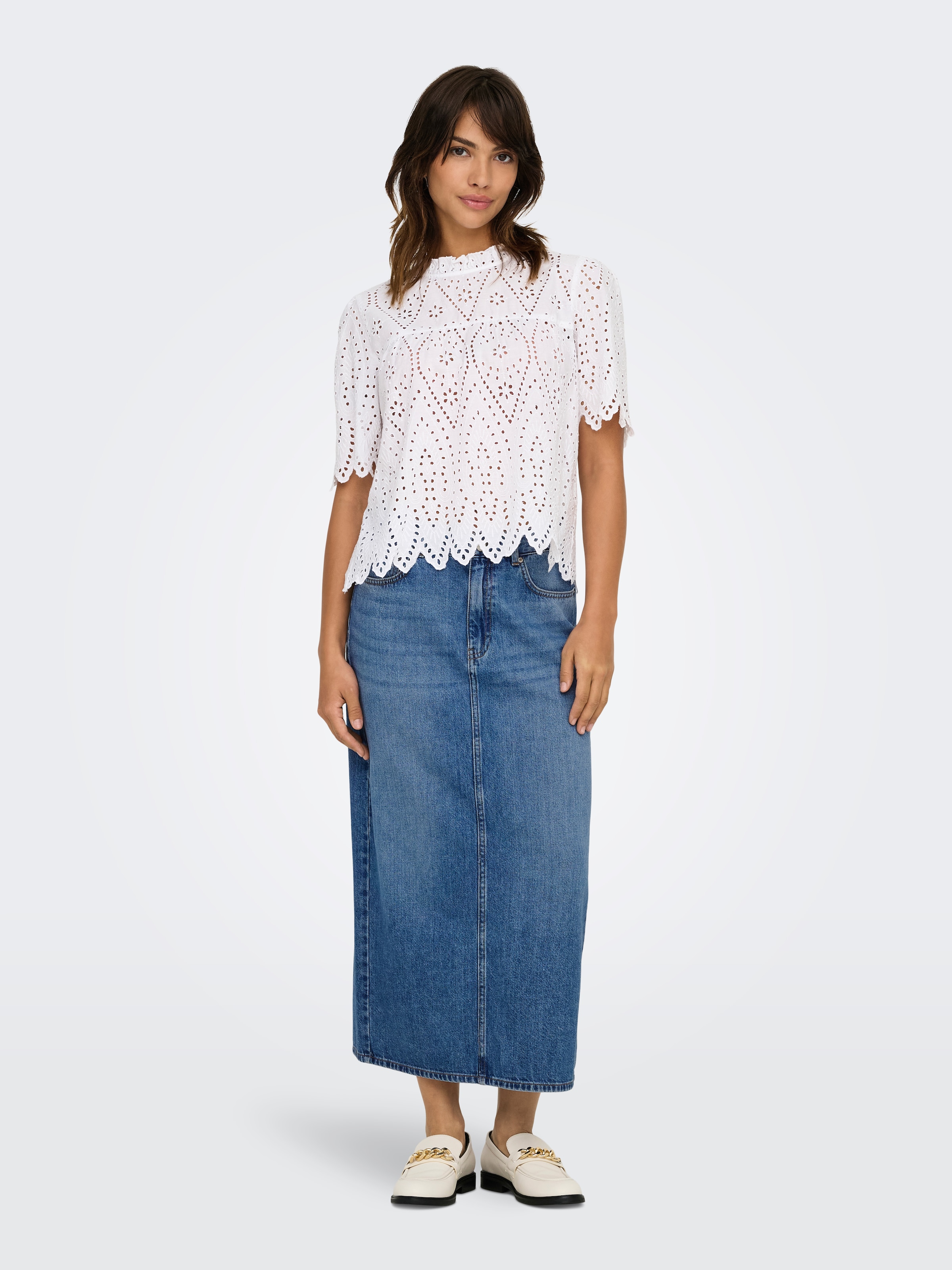 ONLY Jeansrock »ONLLUMI MIDI BACK SLIT SKIRT DNM PIMNOOS«