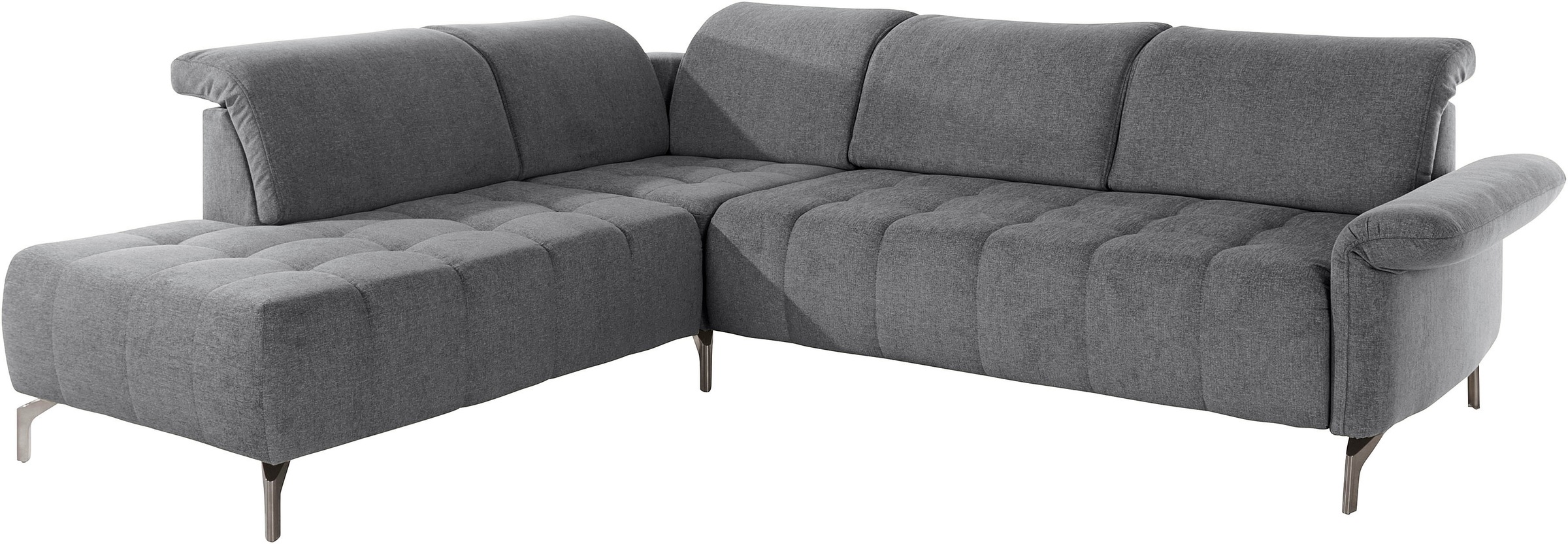 INOSIGN Ecksofa »Fresh L-Form«, Federkern, wahlweise Kopfteilverstellung und motorischer Vorziehsitz