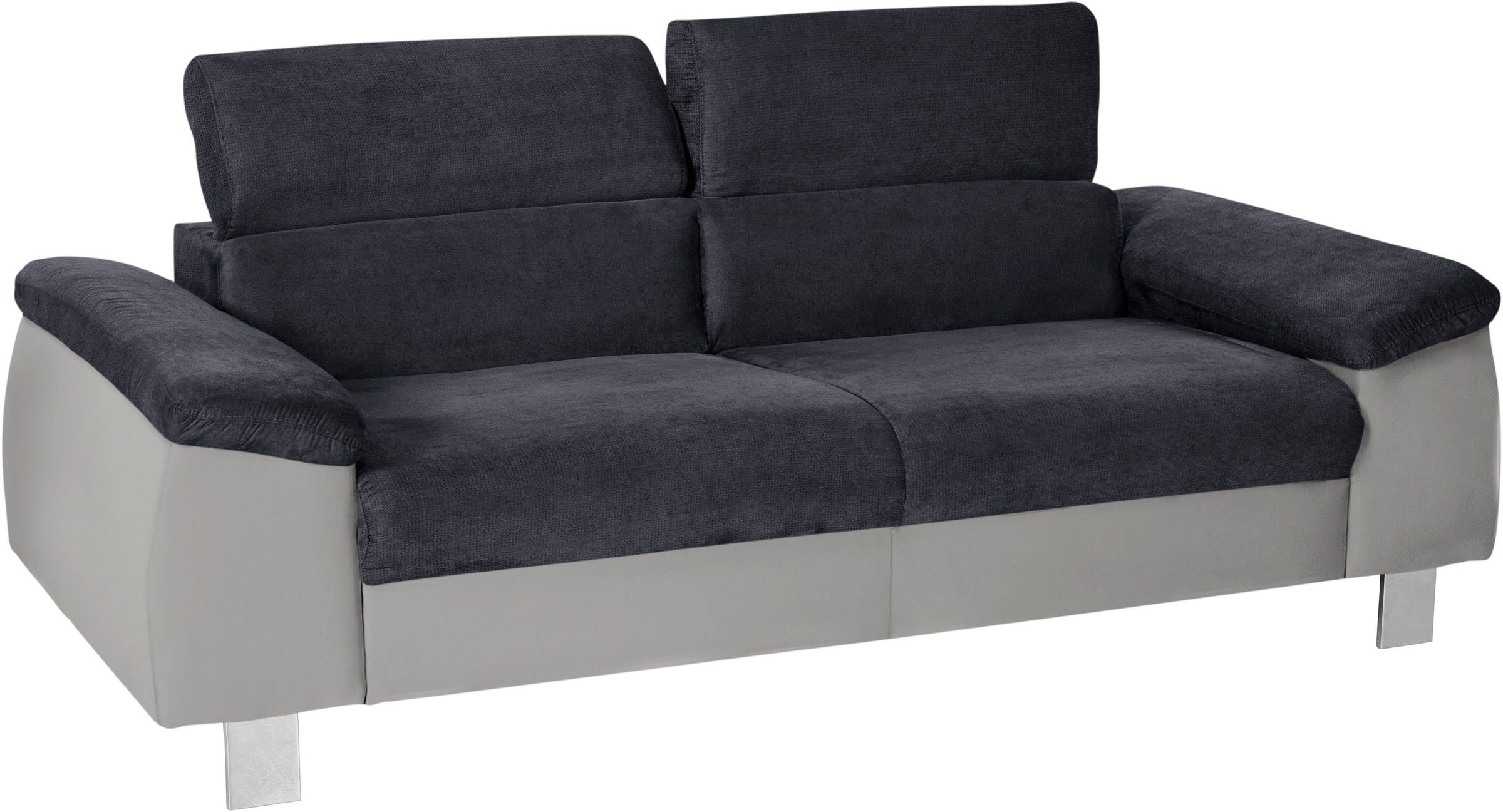 COTTA Polstergarnitur »Komaris«, (Set), Set bestehend aus: 3-Sitzer mit Kopfteilverstellung & Hocker