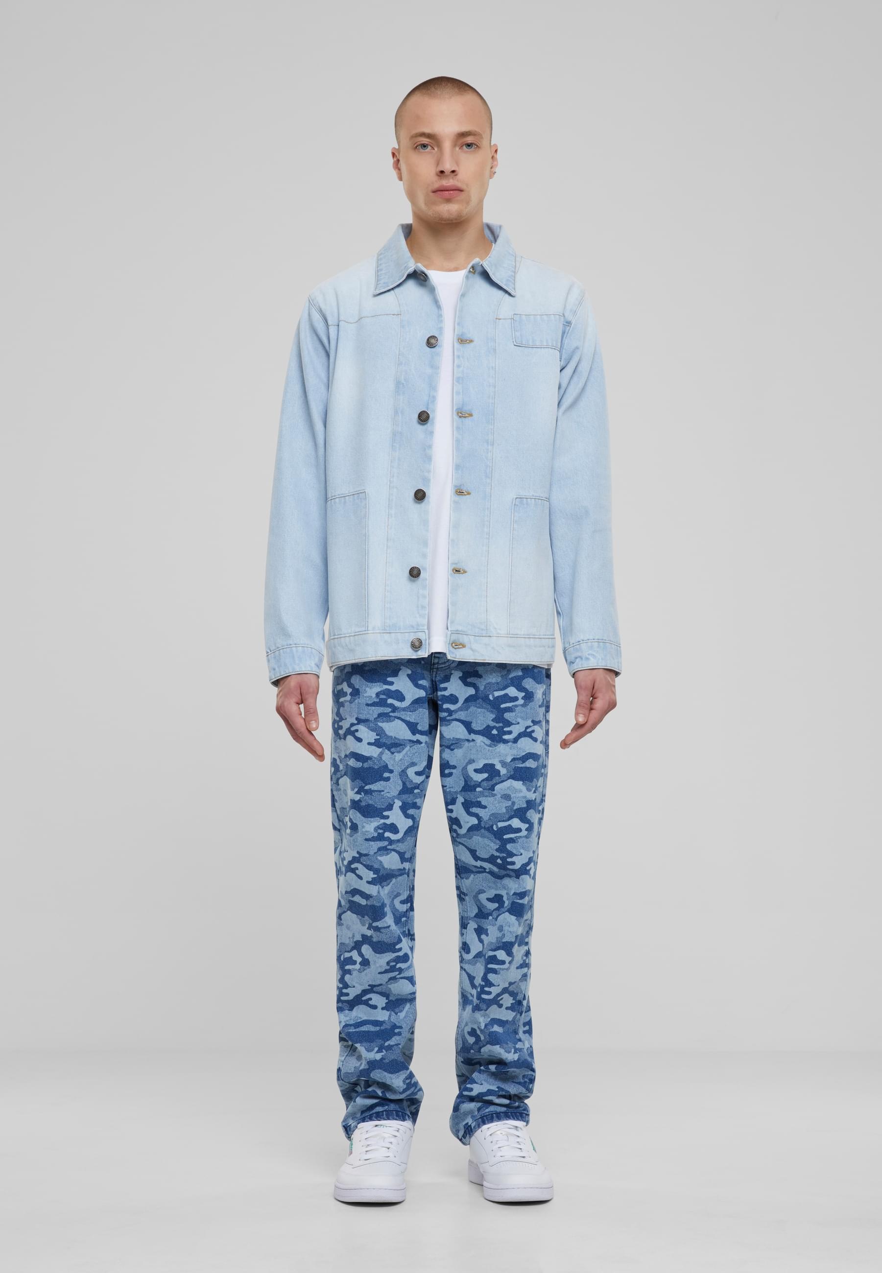URBAN CLASSICS Cargohose »Urban Classics Laser Camo Printed Jeans«