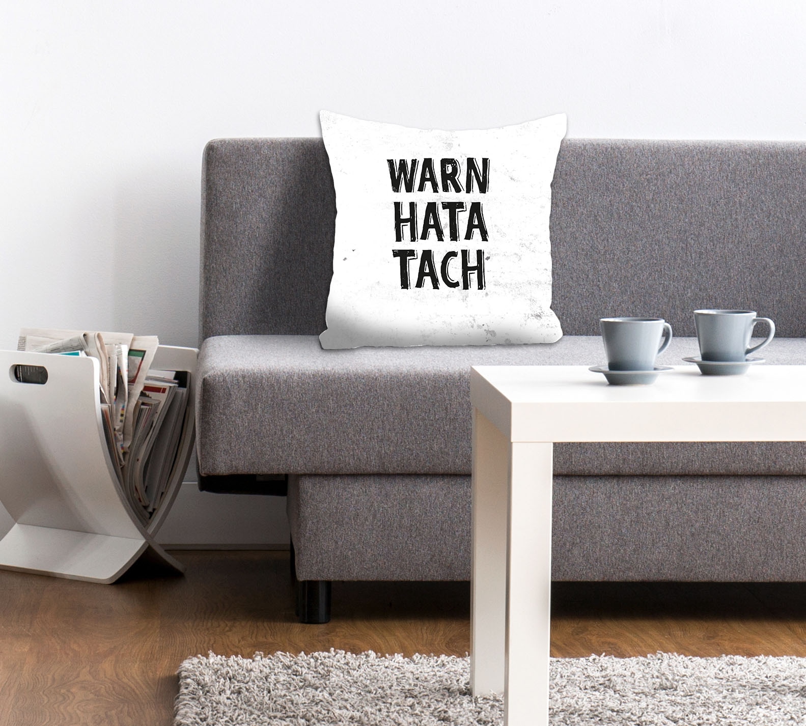 queence Dekokissen »WARN HATA TACH«, Kissenhülle,Warn hata tach,Spruch,Weiß günstig online kaufen