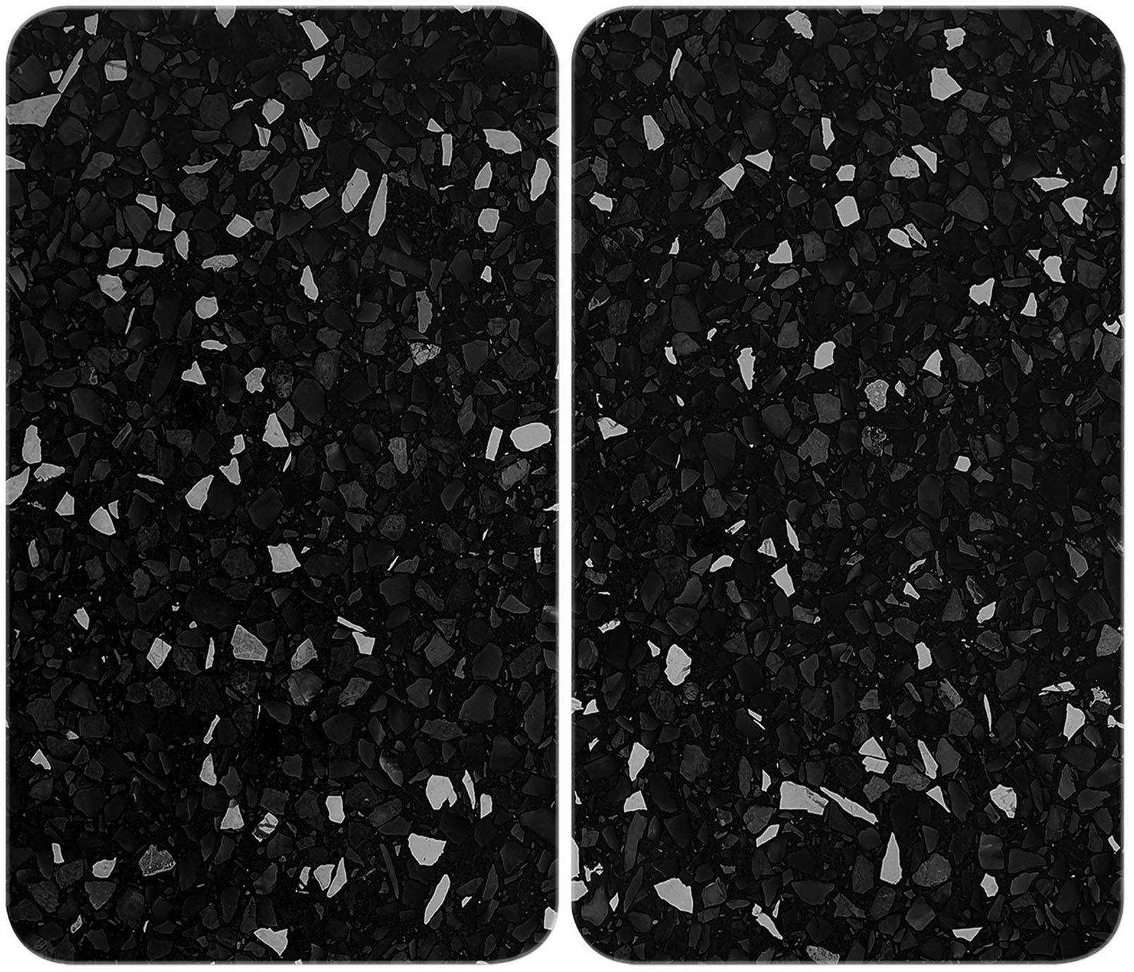 WENKO Herd-Abdeckplatte »Universal Modell Terrazzo«, (Set, 2 tlg.), Herdabdeckung für alle Herdarten, kratzfest, mit rutschfesten Füßen