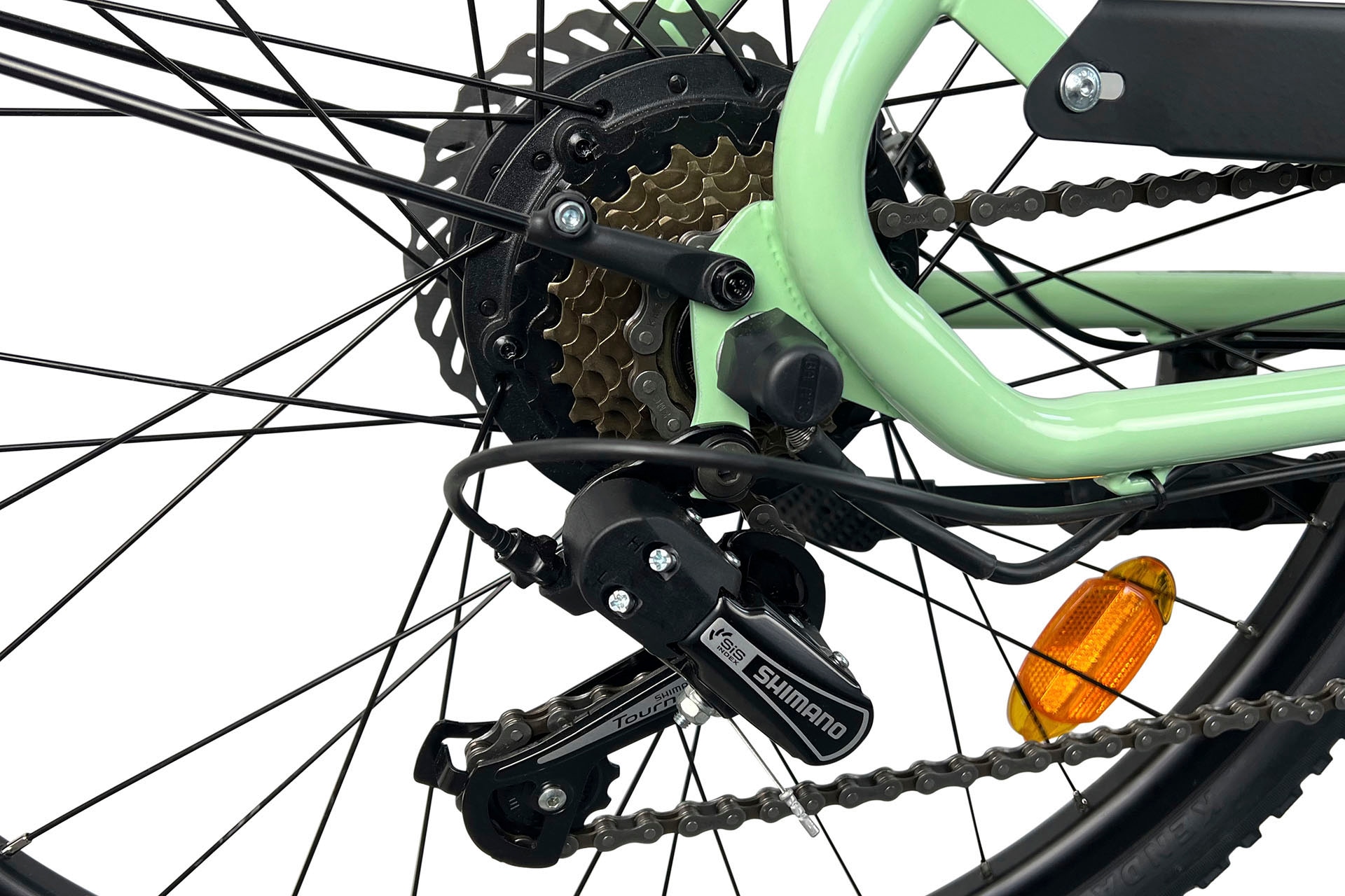 LLobe E-Bike »City E-Bike 26" Town Compact, grün«, 7 Gang, Heckmotor 250 W