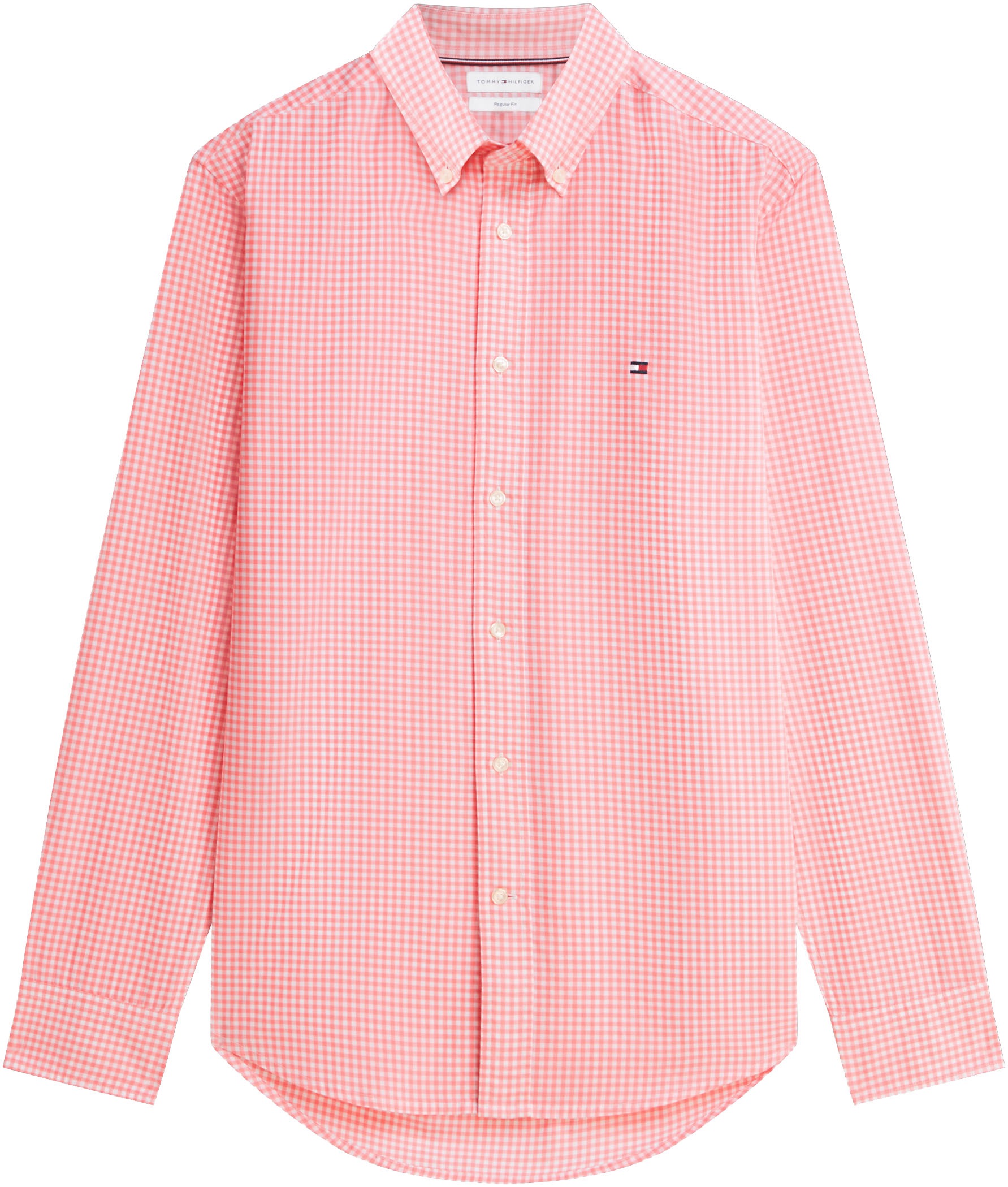 Tommy Hilfiger Langarmhemd »FLEX POPLIN GINGHAM SHIRT« Regular Fit Flex Cotton Gingham