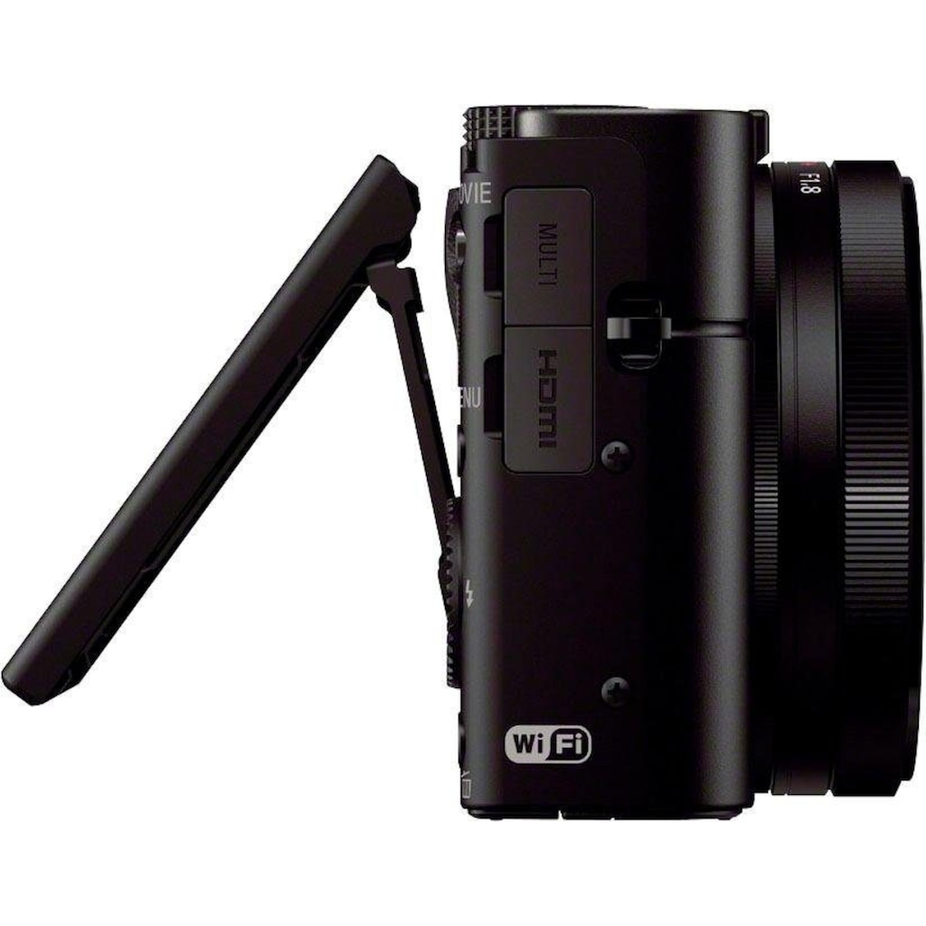 Sony Kompaktkamera »DSC-RX100 III G«, 24-70mm Carl Zeiss Vario Sonnar T* Objektiv (F1.8-F2.8), 20,1 MP, 2,9x opt. Zoom, NFC-WLAN (Wi-Fi), inkl. VCT-SGR1 Stativgriff