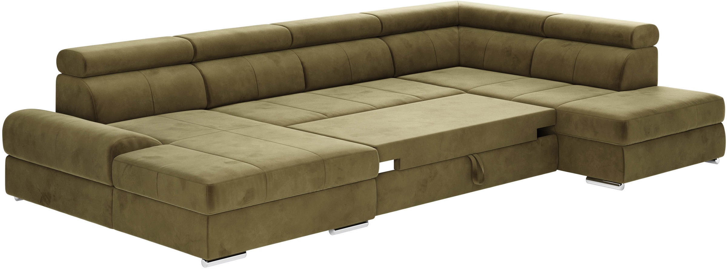 sit&more Wohnlandschaft »U-Form«, mit verstellbaren Kopfteilen, wahlweise mit Bettfunktion