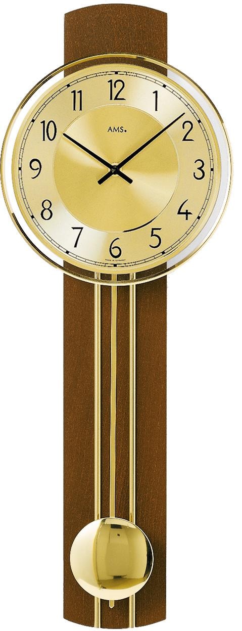 AMS Pendelwanduhr »W7115/1«, Quarzuhr, Holzgehäuse, Buche,Esszimmer,Wohnzim günstig online kaufen