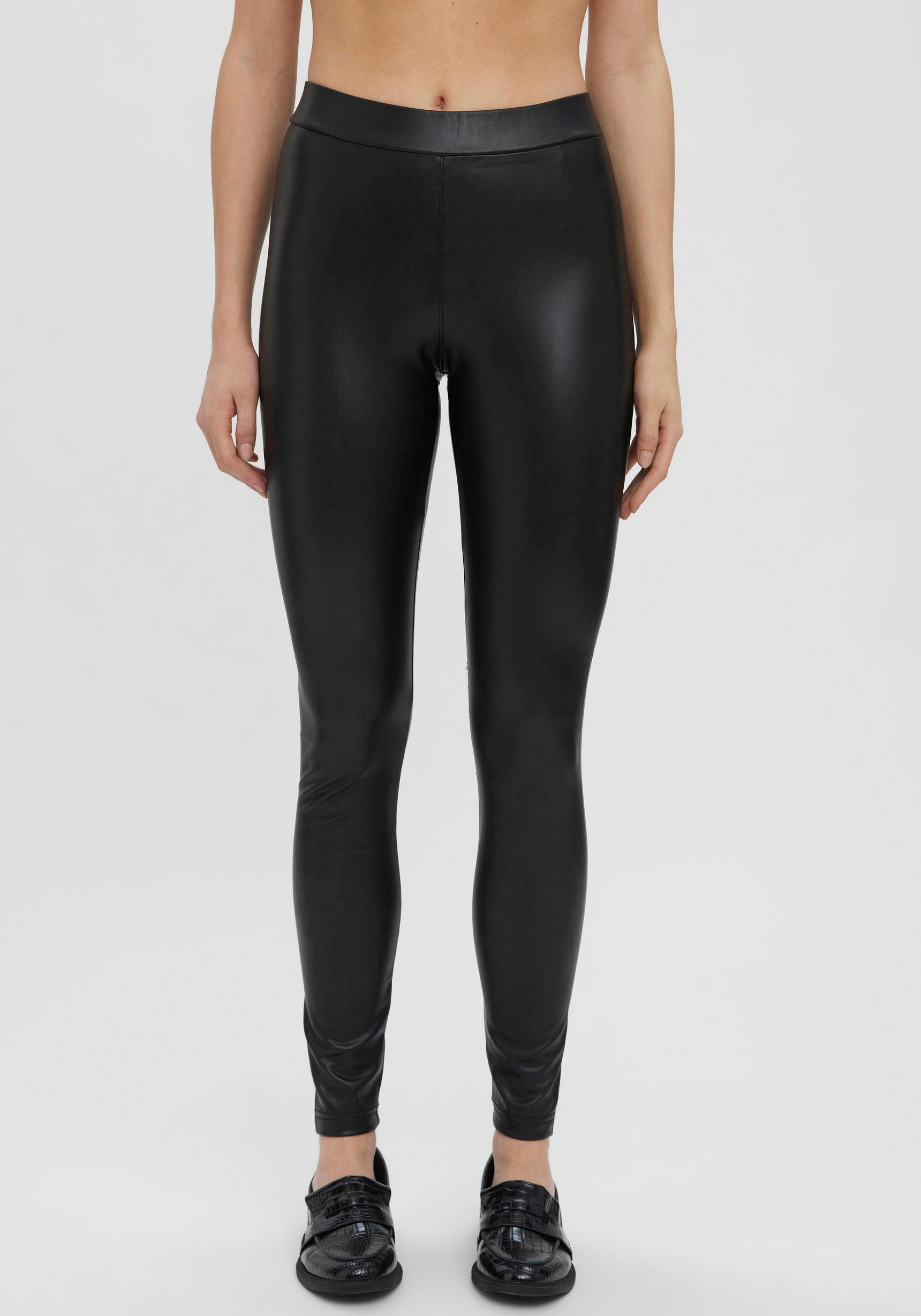 Vero Moda Lederimitathose »VMGANA MR PL LEGGING«