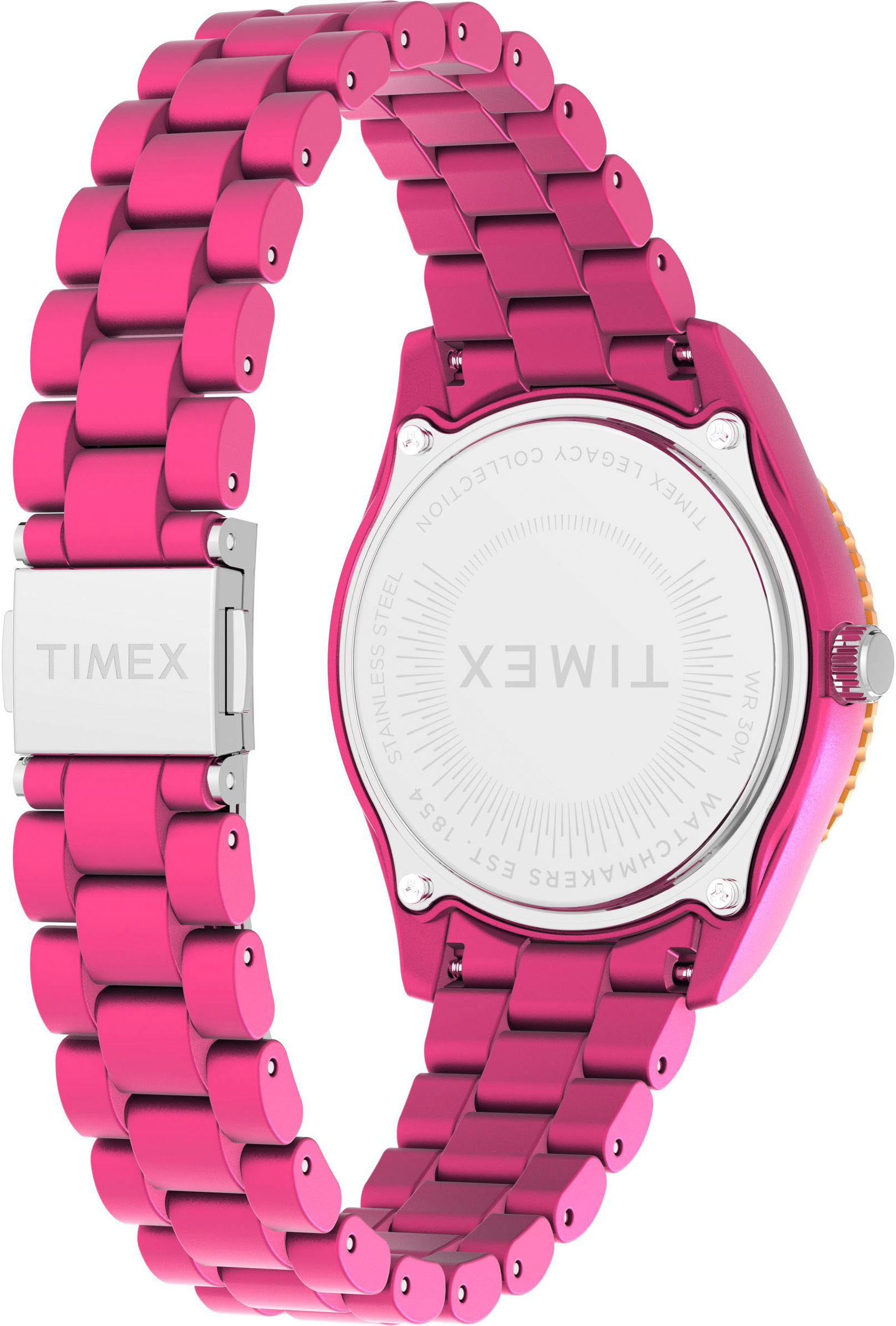 Timex Quarzuhr »LEGACY 37 mm« Armbanduhr, Damenuhr,Kunststoffarmband, Leuchtzeiger
