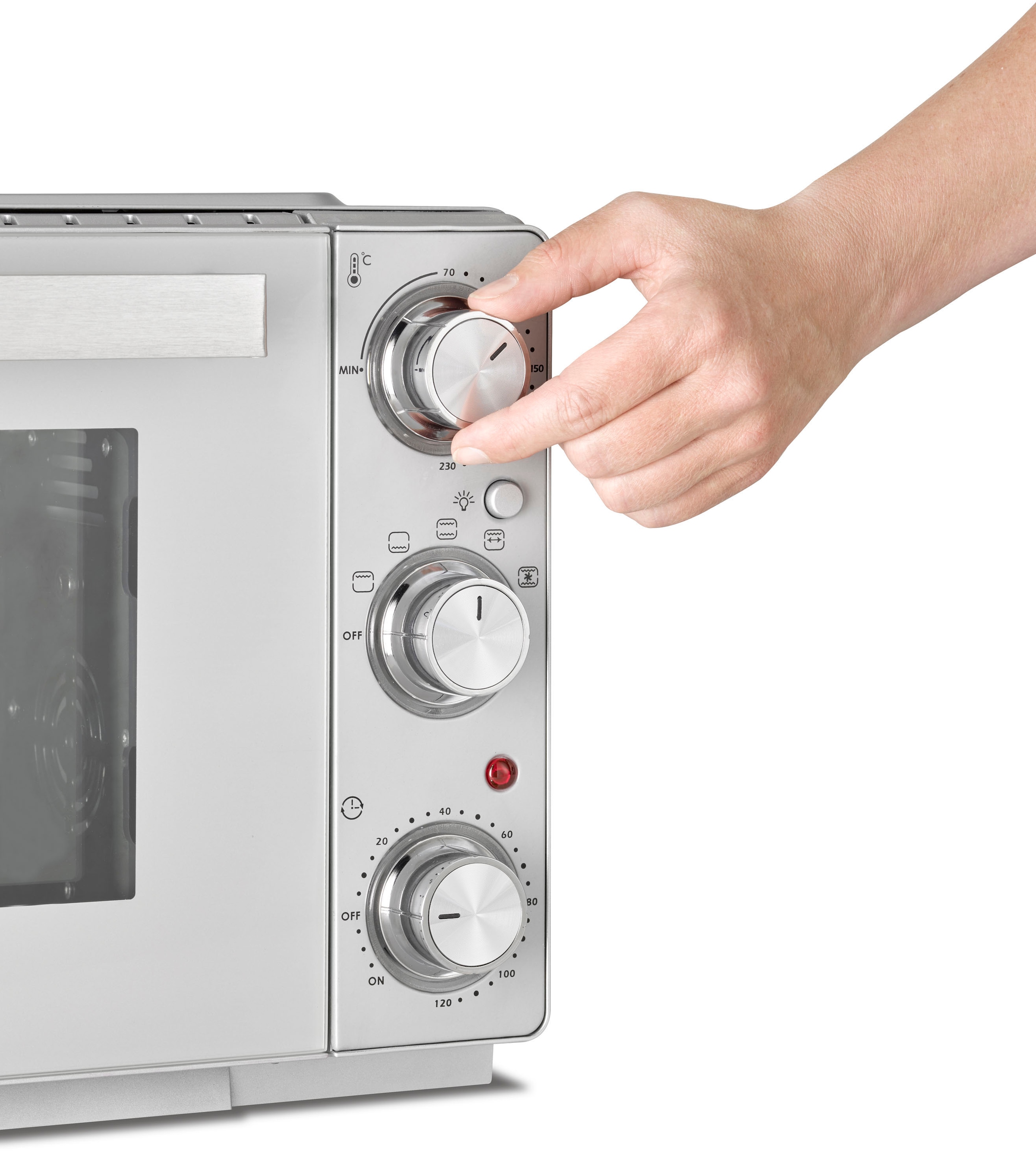 Caso Minibackofen »TO 26 SilverStyle« mit rotierendem Drehspieß