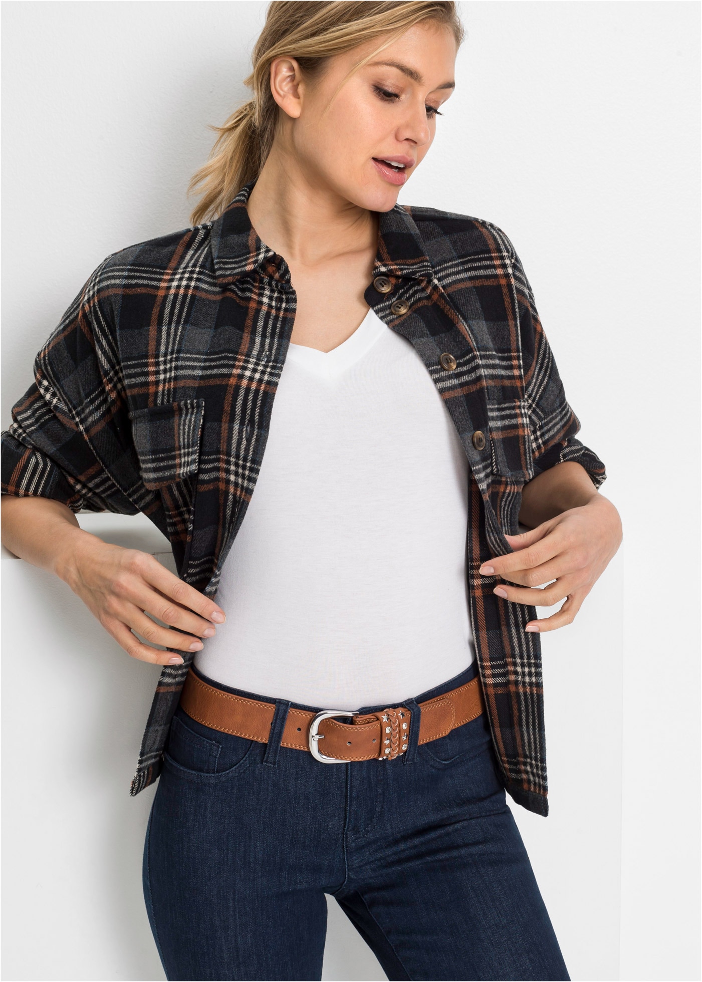 bonprix Hüftgürtel »Gürtel« aus Polyurethan, bequeme Passform, casual Stil, mit Flechtdetail