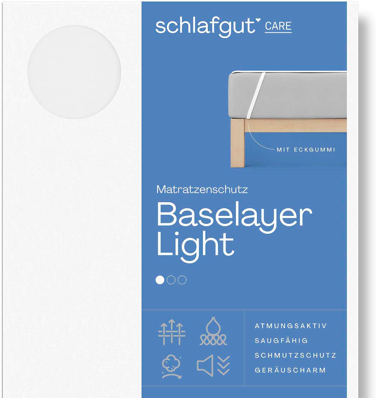 Schlafgut Matratzenauflage »Baselayer Matratzenschutz Light«, (1 St.), mit Eckgummis