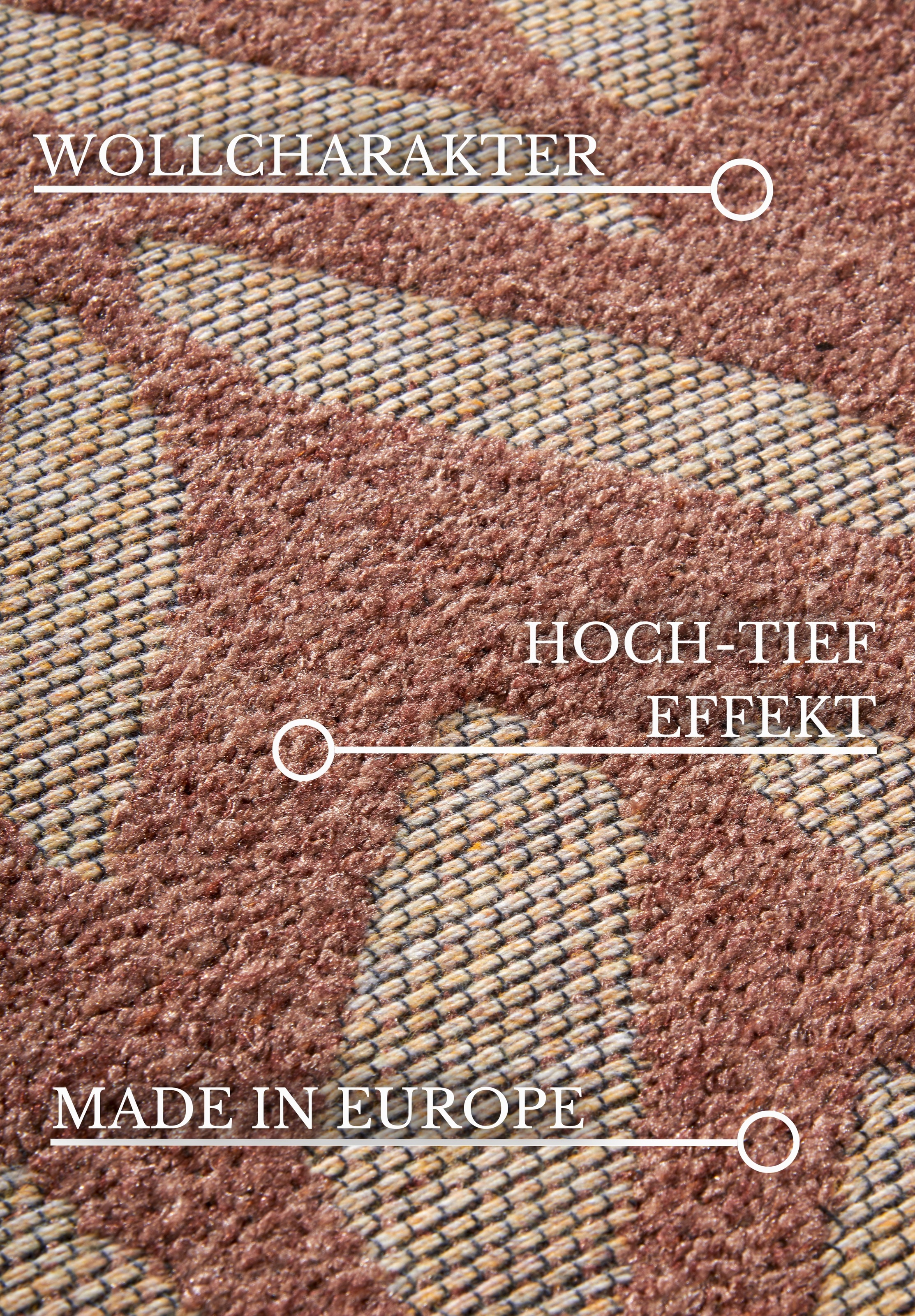 Villeroy & Boch Outdoorteppich »Georgette«, rechteckig, 4 mm Höhe, In-& Outdoor, Flachgewebe, wetterfest, Terrasse, Balkon, modern, Trend
