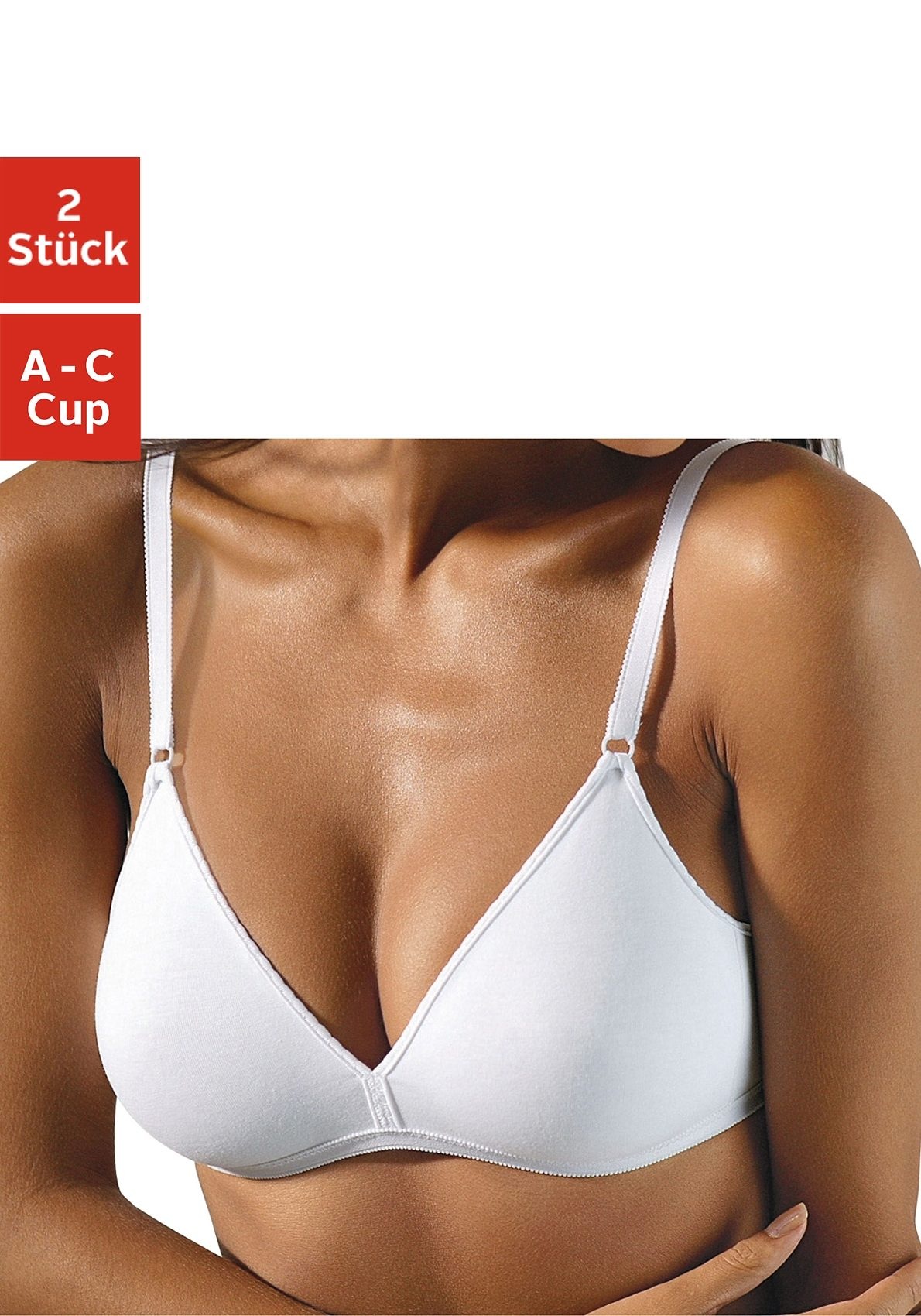 petite fleur Bügelloser BH, (Packung, 2 Stück), im Triangel Schnitt, Basic Dessous kaufen