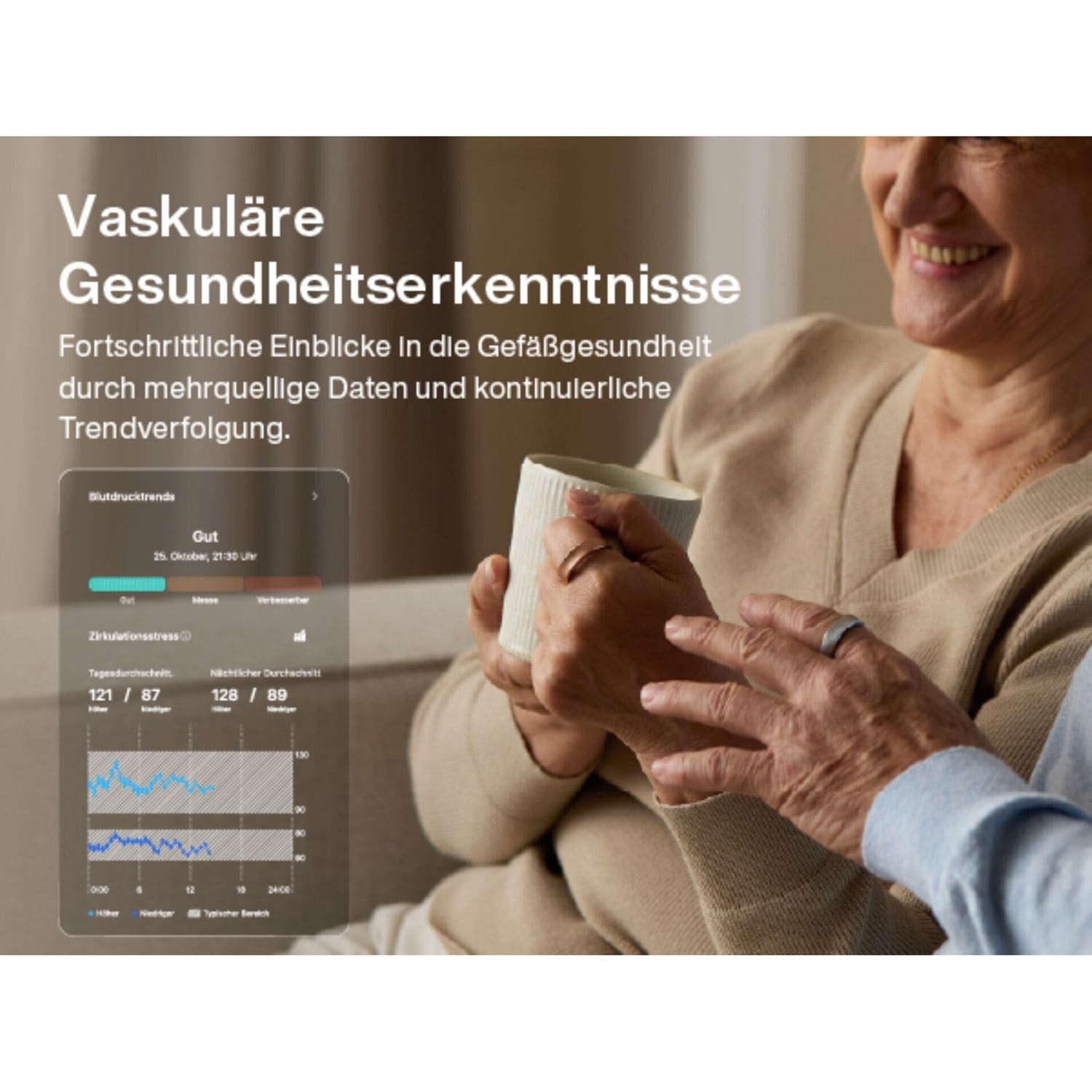RingConn Smart Ring »Gen3 - smarter Begleiter für Gesundheit, Fitness und Regeneration« bis zu 14 Tage Akku • Gratis-App ohne Abo • Vibrationsfunktion