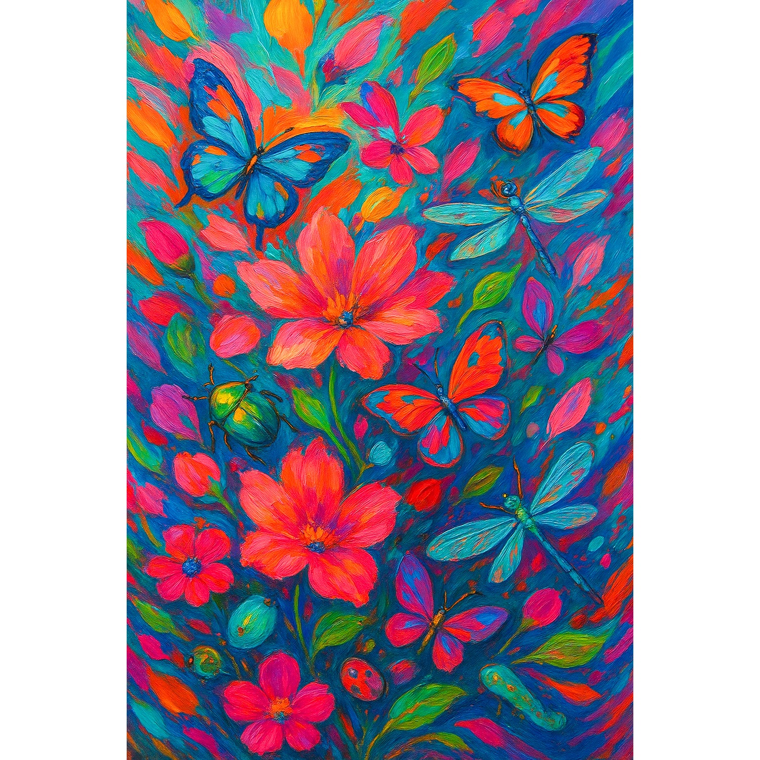 queence Acrylglasbild »Wiese«, Blätter-Blätterbilder-Blumen-Blumenbilder-Bl günstig online kaufen