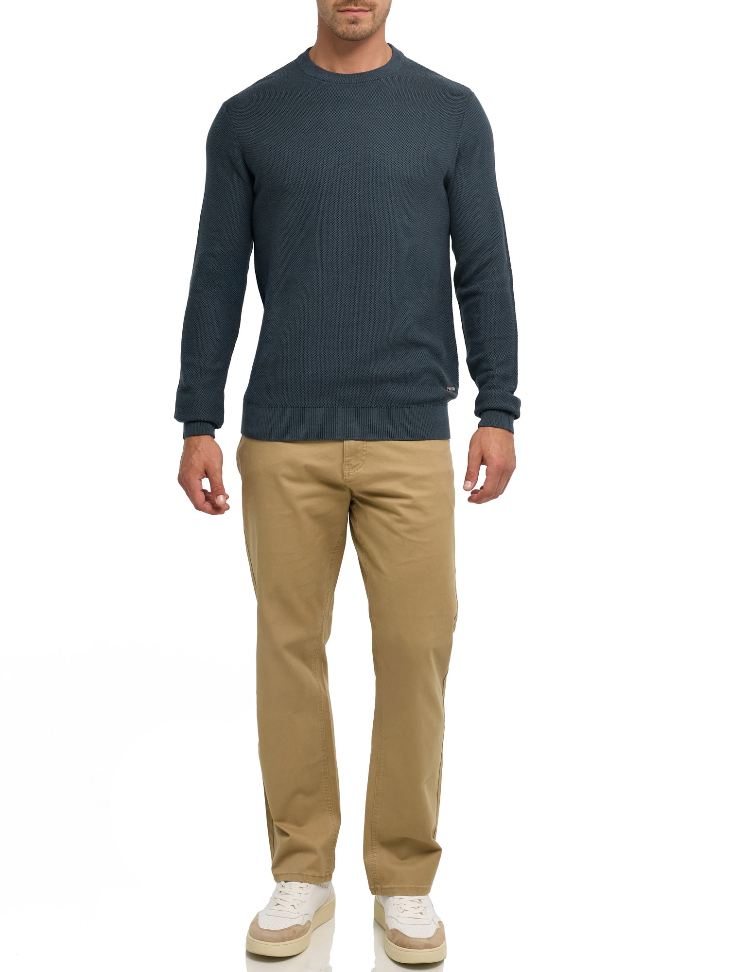 Indicode Rundhalspullover »INJexmon o-neck« Baumwolle, regular fit