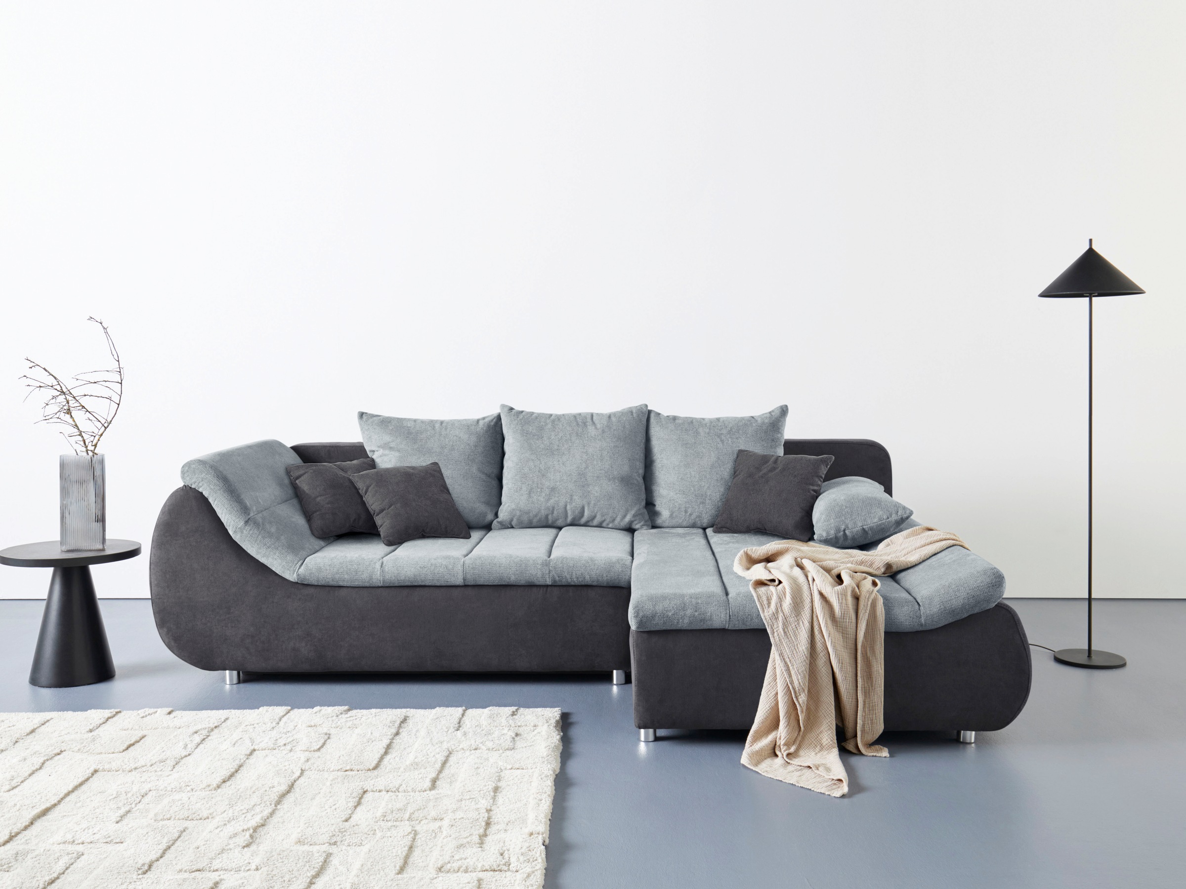 Home affaire Ecksofa »Imola, elegant und modern, aktuelle Steppung im Sitz, günstig online kaufen
