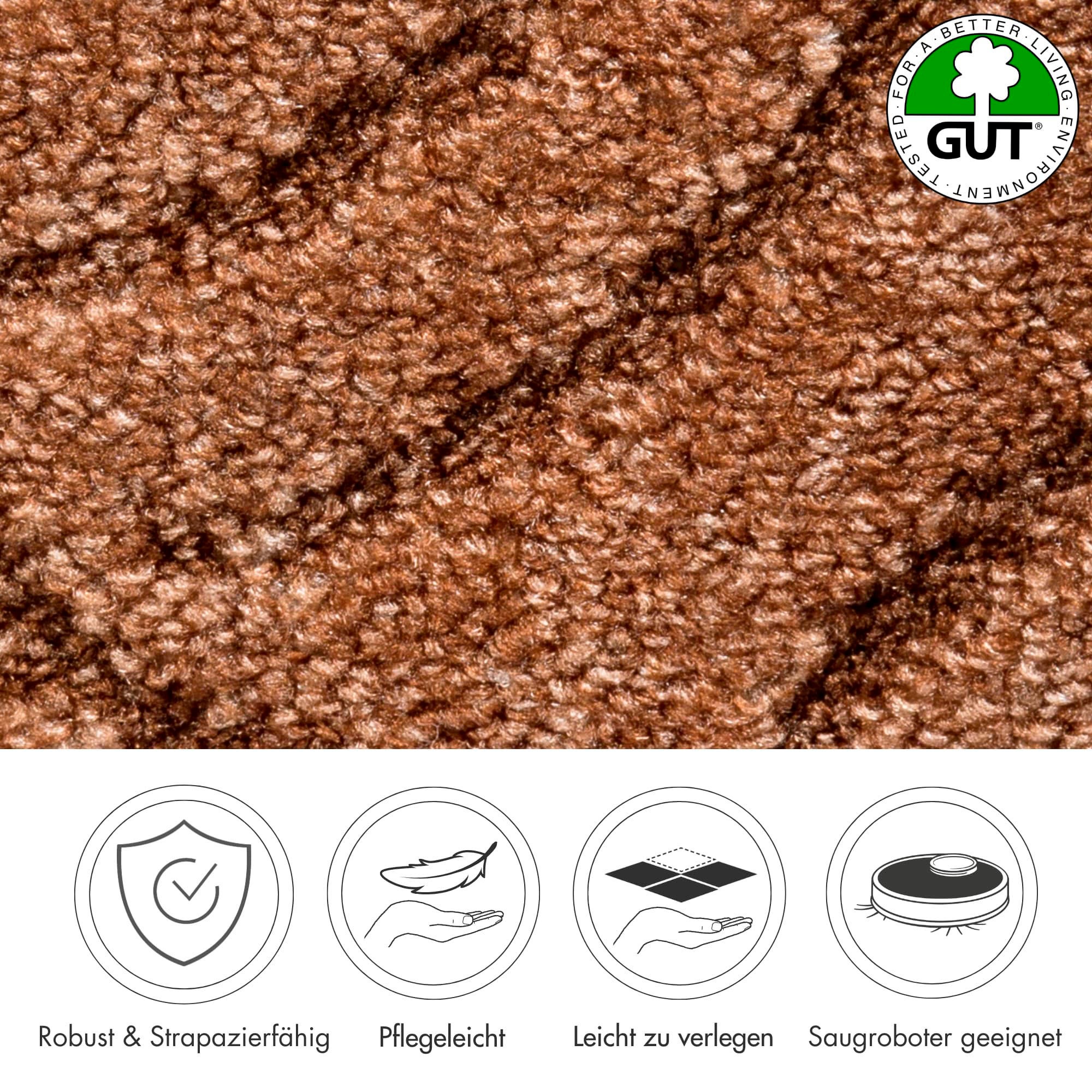 Andiamo Teppichboden "Amberg, Strukturschlinge, Made in Belgium" rechteckig günstig online kaufen