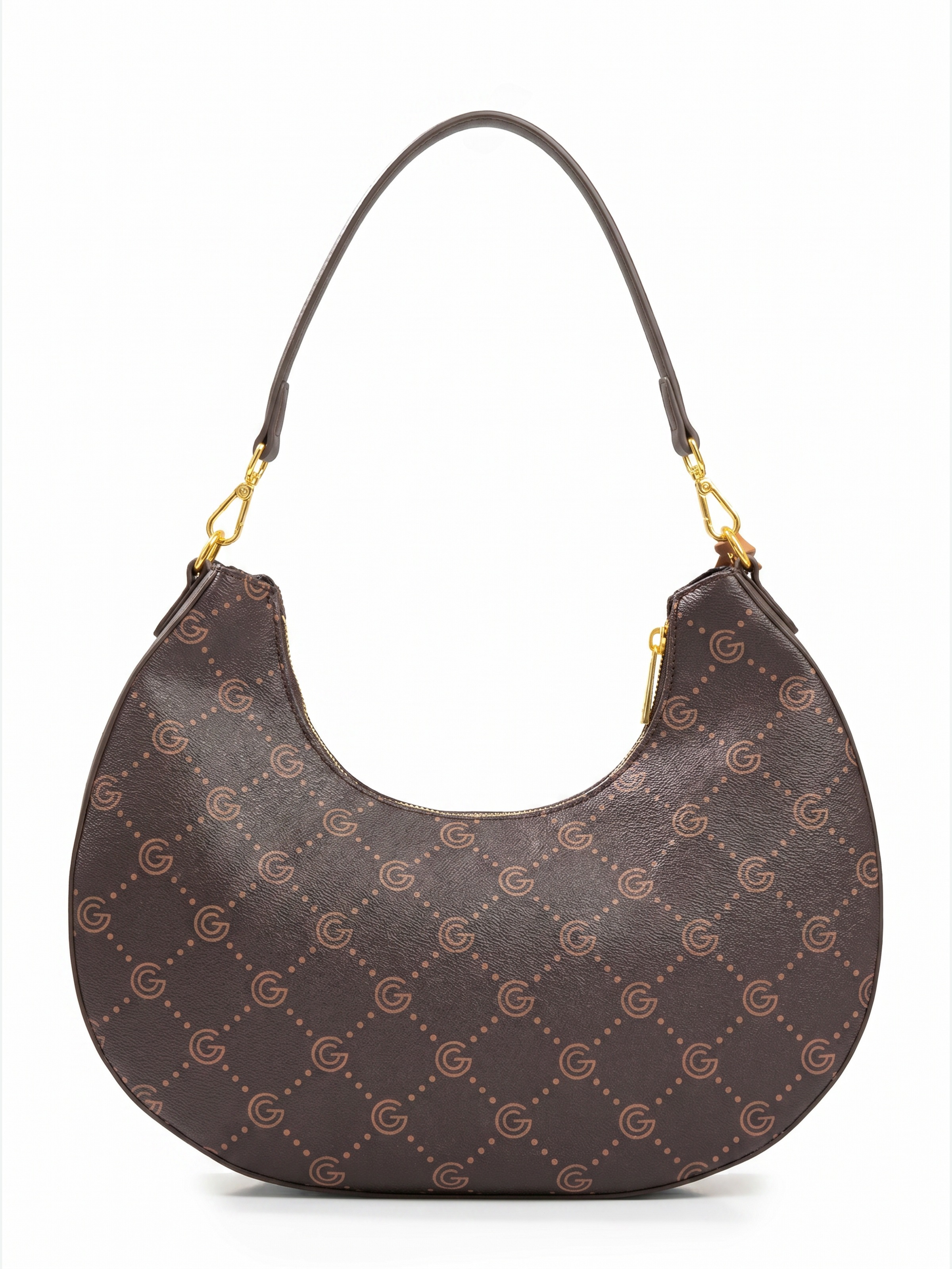 Gabriella GUCCI Hobo »JENNIFER« Damen Henkeltasche, Schultertasche, Umhängetasche mit Logoapplikation