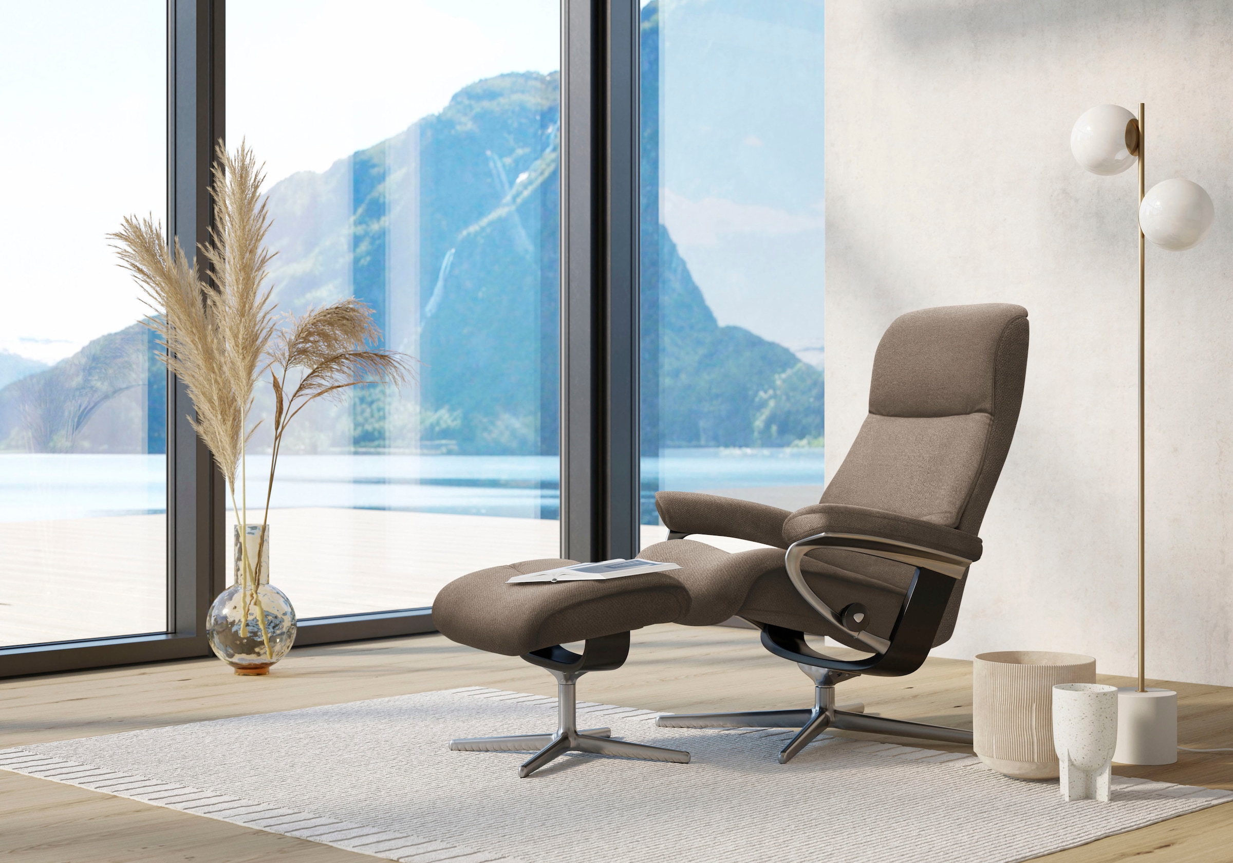 Stressless® Relaxsessel »View«, (Set, Relaxsessel mit Hocker), mit Hocker, günstig online kaufen