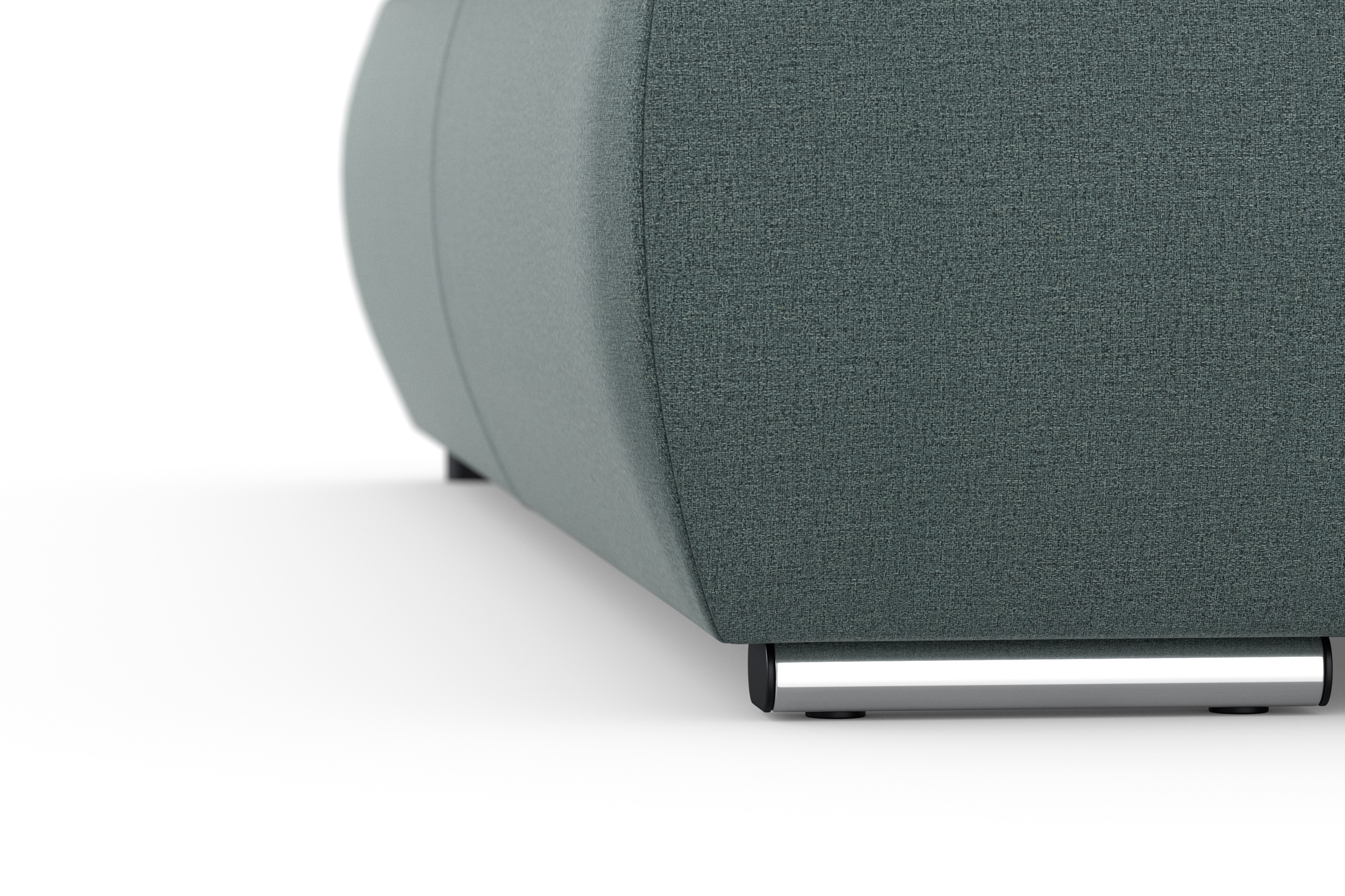 DOMO collection Ecksofa »Moric, L-Form, XXL-Sofa - Breite 300cm«, wahlweise mit Bettfunktion und Armteilverstellung, eibsblau-grau