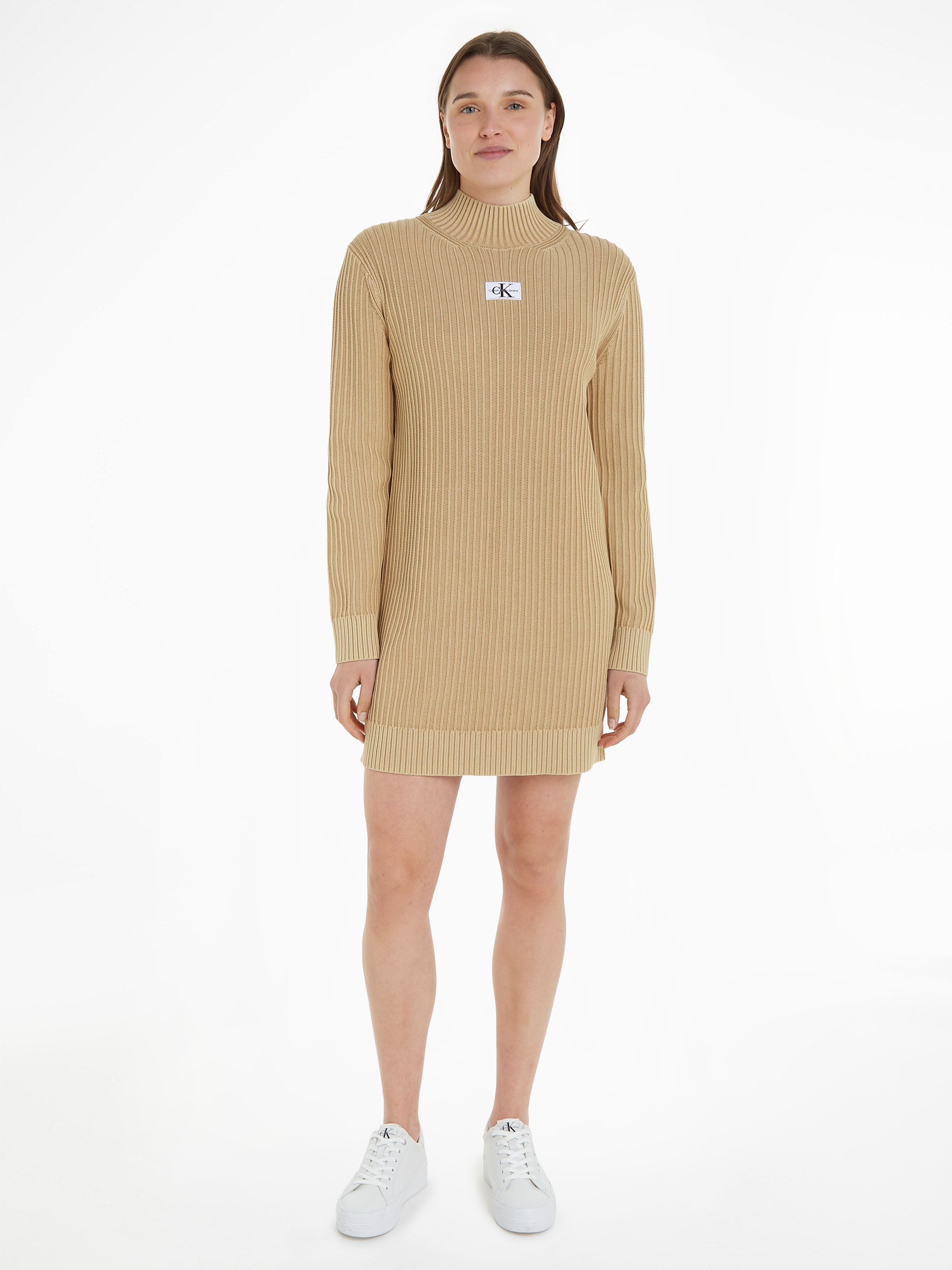 Calvin Klein Jeans Strickkleid »WASHED MONOLOGO SWEATER DRESS«