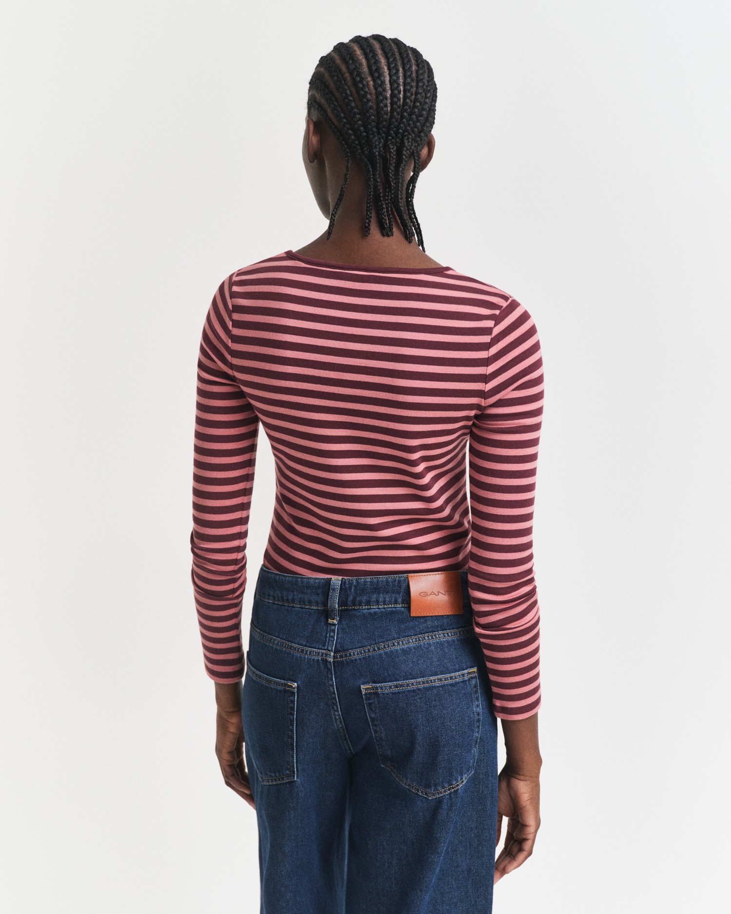 Gant Langarmshirt »SLIM STRIPED 1X1 RIBBED LS T-SHIRT«