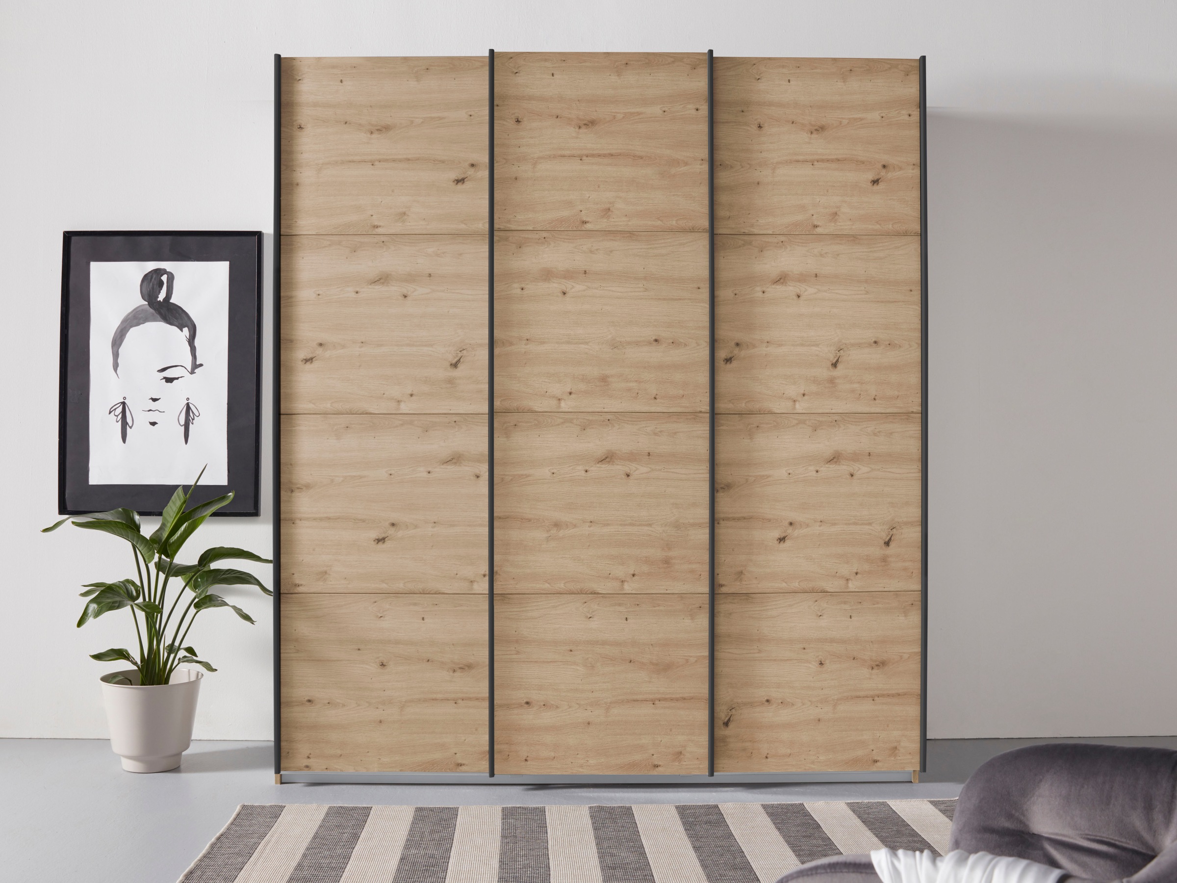 rauch Schwebetürenschrank »Kleiderschrank Schrank Garderobe TOPSELLER OTELI inkl. Inneneinteilung«, mit 3 Innenschubladen sowie zusätzlichen Einlegeböden MADE IN GERMANY