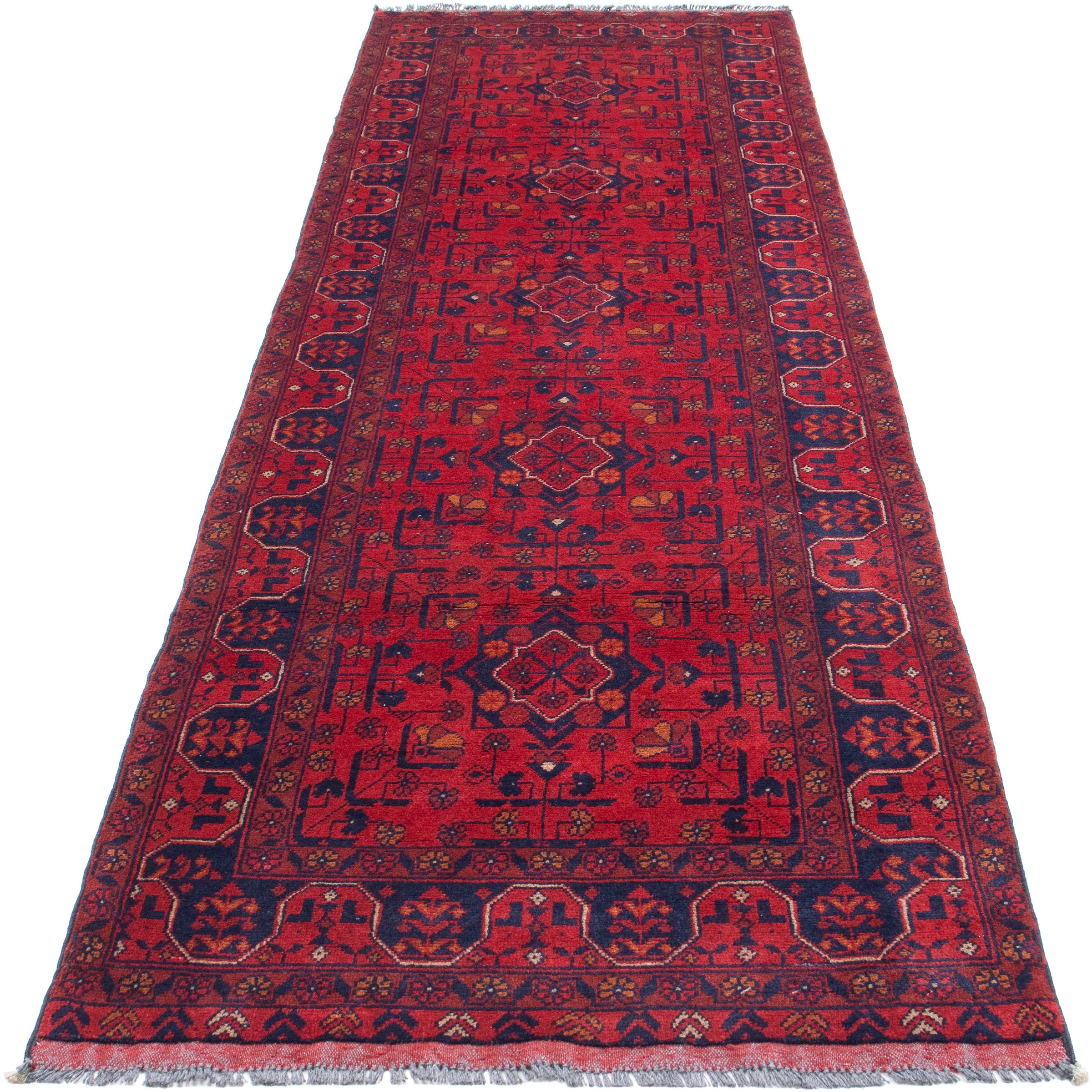 morgenland Orientteppich »Afghan - Kunduz - 285 x 83 cm - dunkelrot«, recht günstig online kaufen