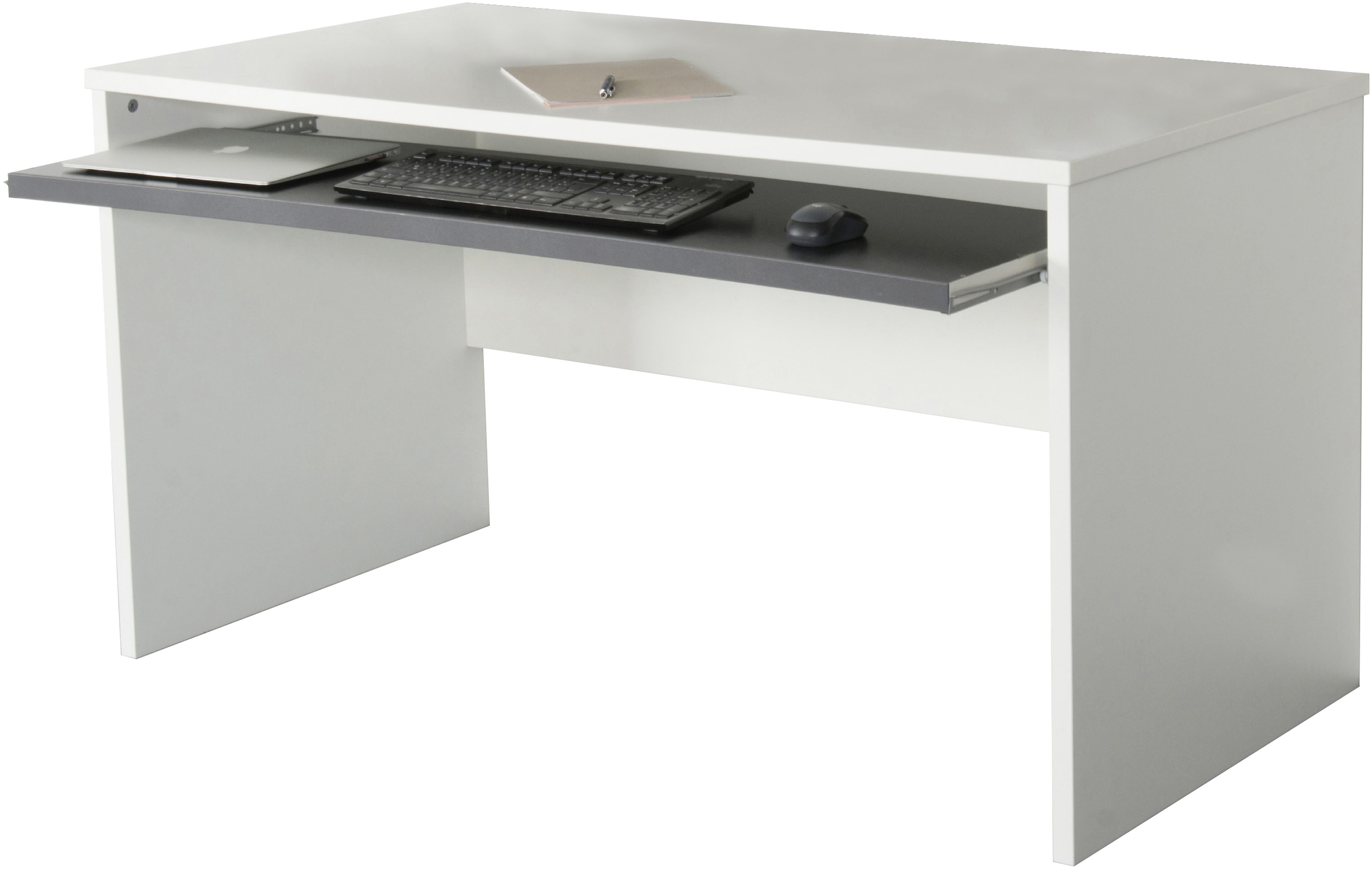 VOGL Möbelfabrik Schreibtisch »Barrie«, 2-farbiger Tablarauszug, Breite 160 cm, Made in Germany