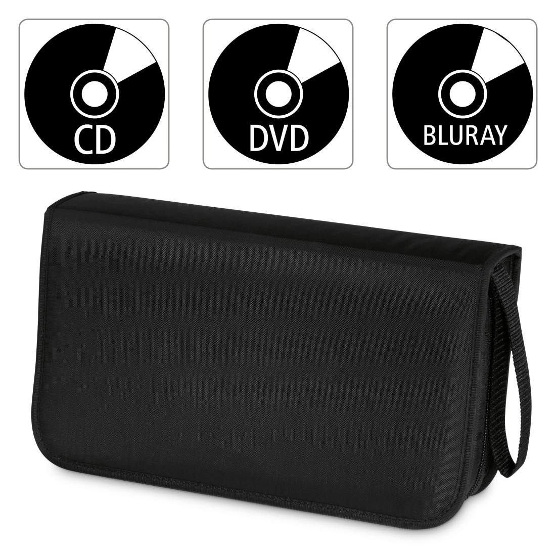 Hama DVD-Hülle »CD-/DVD-/Blu-ray-Tasche 80, Schwarz, Disc-Tasche Wallet«