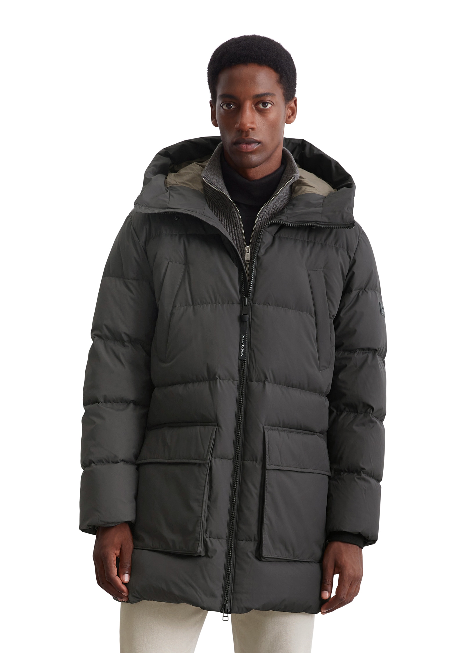Marc O'Polo Winterjacke, mit Kapuze, mit Kapuze und vielen Details