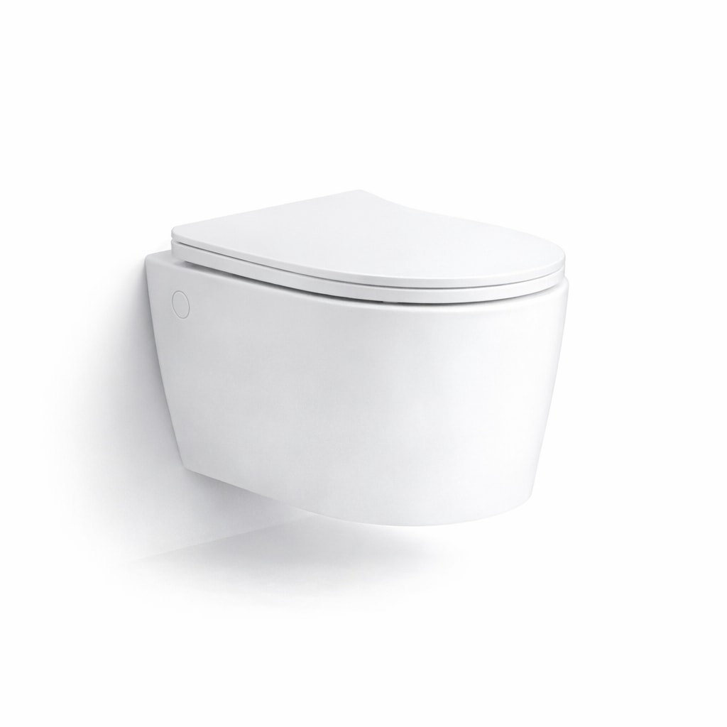 welltime Tiefspül-WC »Vigo« spülrandlose Toilette aus Sanitärkeramik, inkl. WC-Sitz mit Softclose