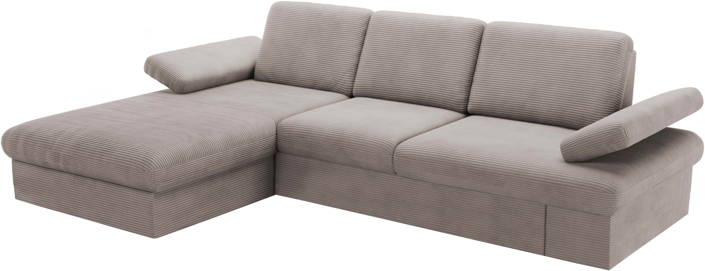 sit&more Ecksofa »Moreno L-Form, B: 247 cm«, mit Armteilverstellung, optional Bettfunktion