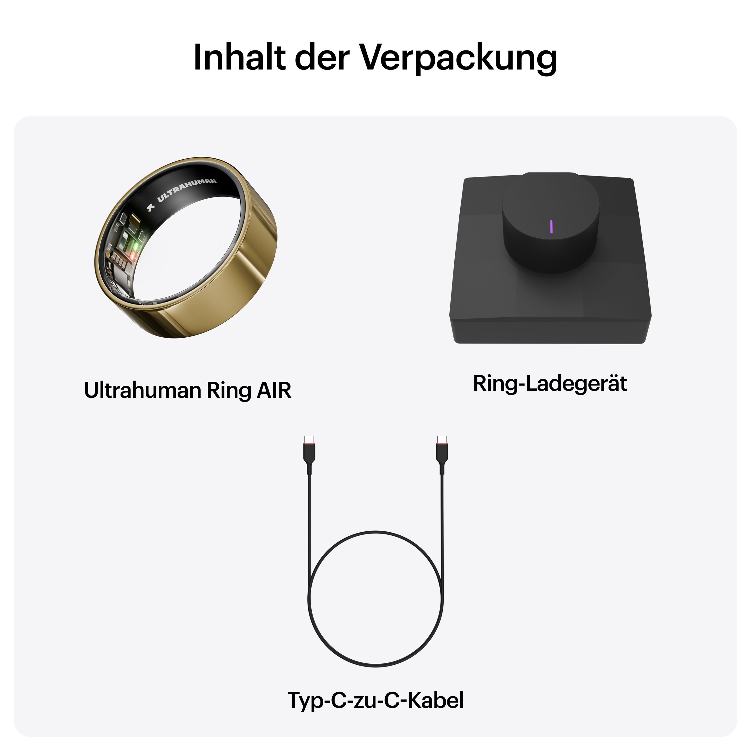 Ultrahuman Activity Tracker »Ring AIR - Größe 8«