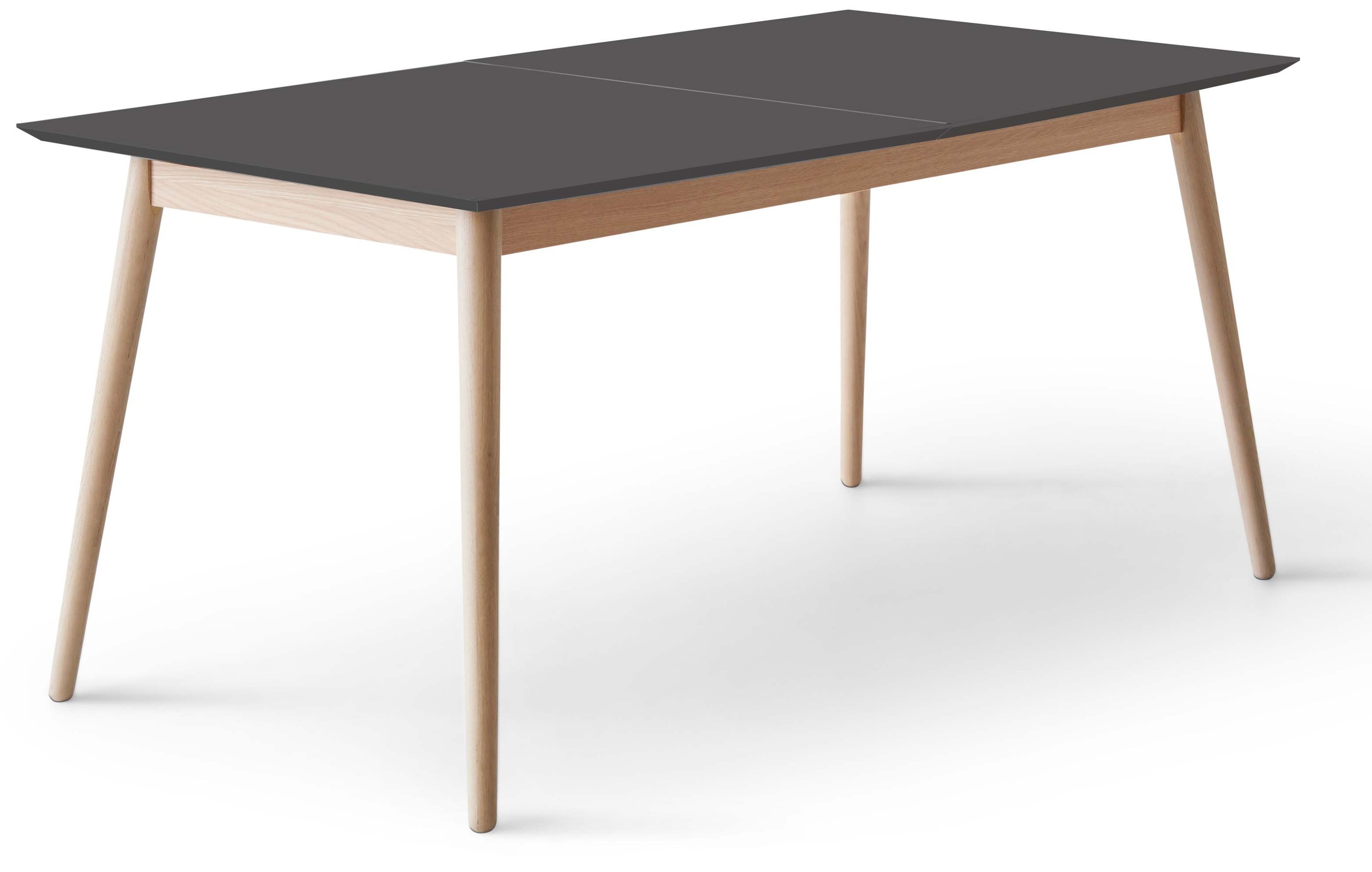 Hammel Furniture Esstisch »Meza Designtisch mit Auszugsfunktion und 2 Einlegeplatten«, bootsförmige Tischplatte MDF, Eiche Massivholzgestell