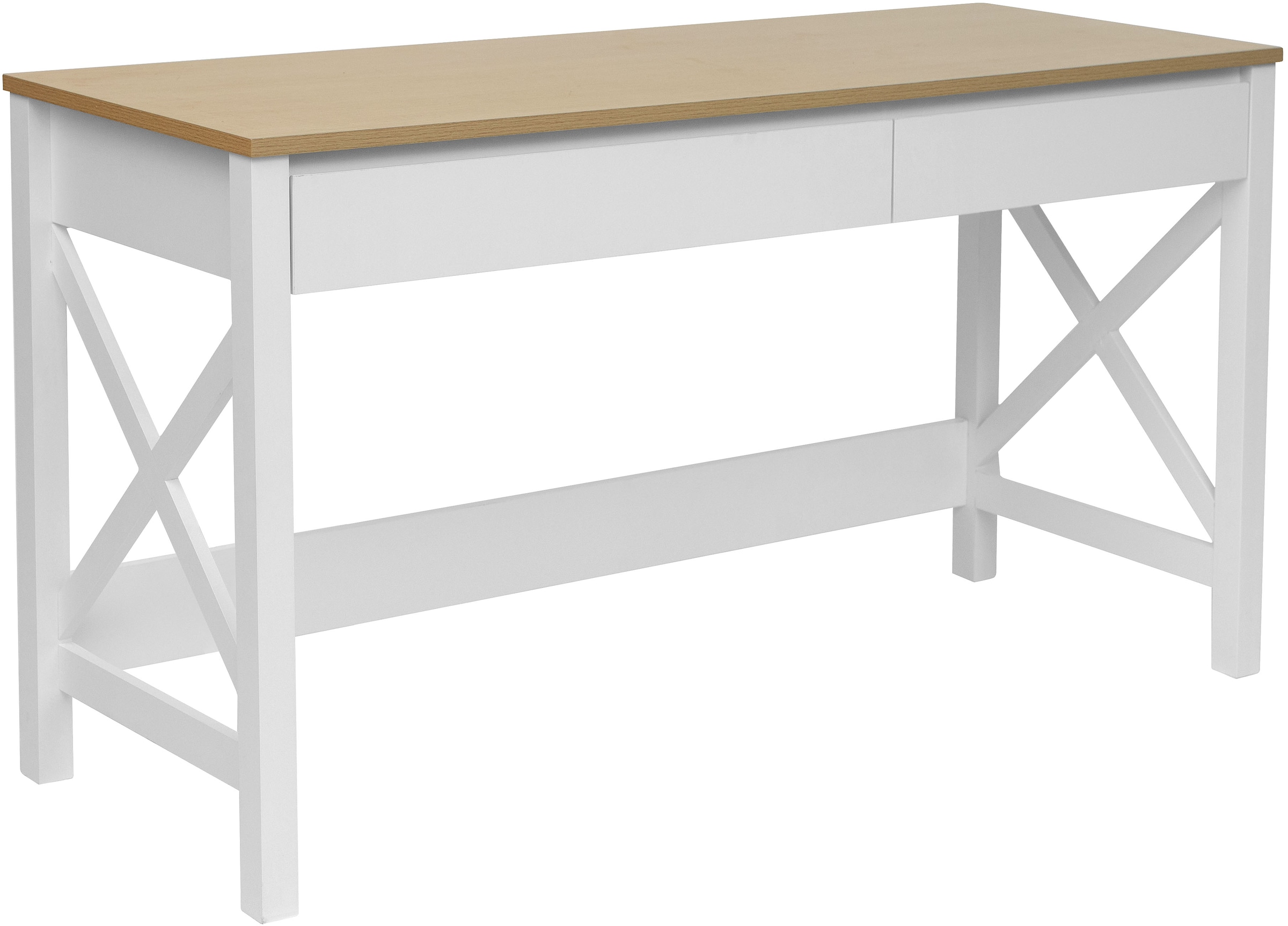 Home affaire Schreibtisch »Silba« 2 Schubladen, Landhausstil, Home Office, günstig online kaufen
