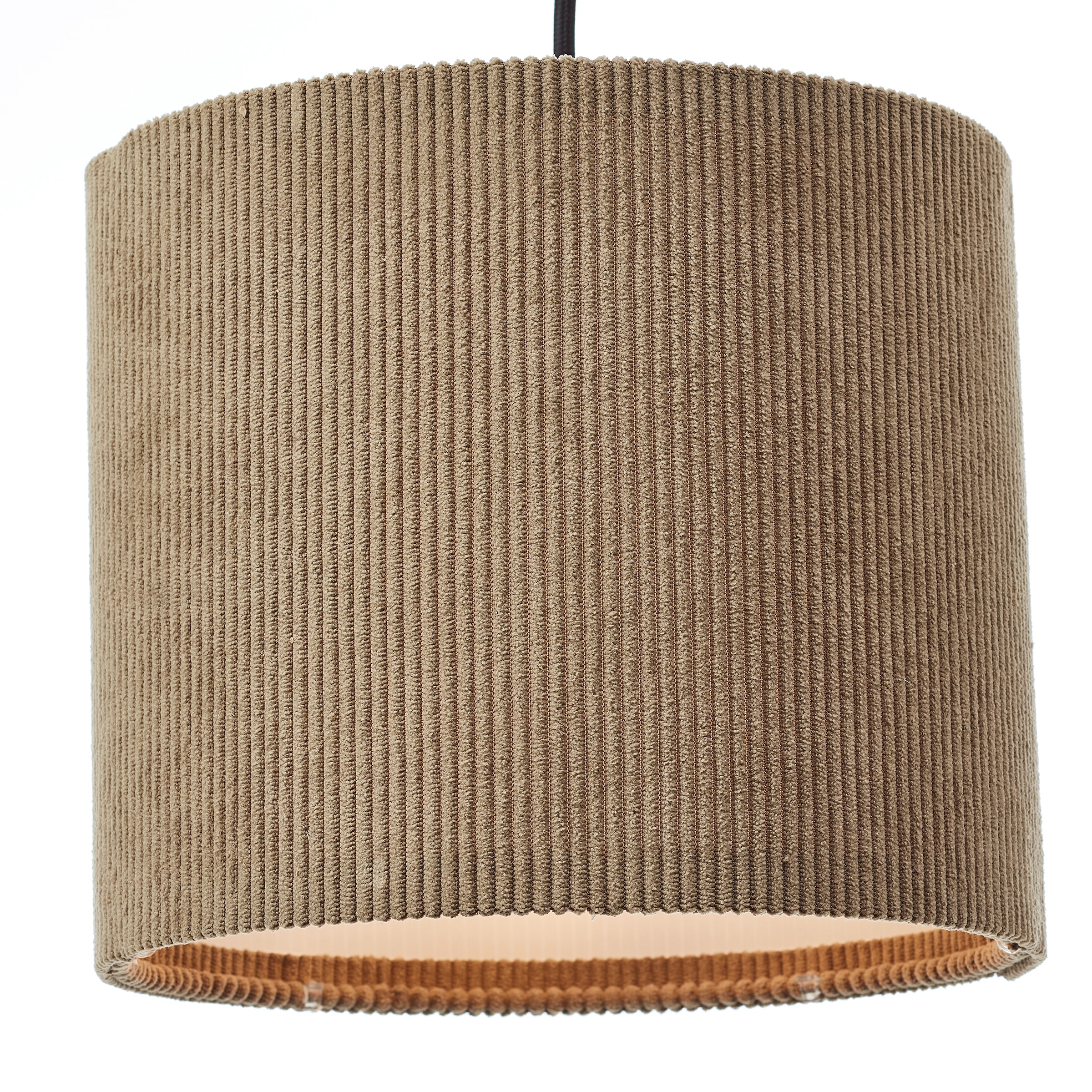 Brilliant Pendelleuchte »Tony«, 3 flammig, Leuchtmittel E27 | ohne Leuchtmittel, mit Cord-Lampenschirm, 150 x 94 x 23 cm, 3x E27, kürzbar, Textil, grau