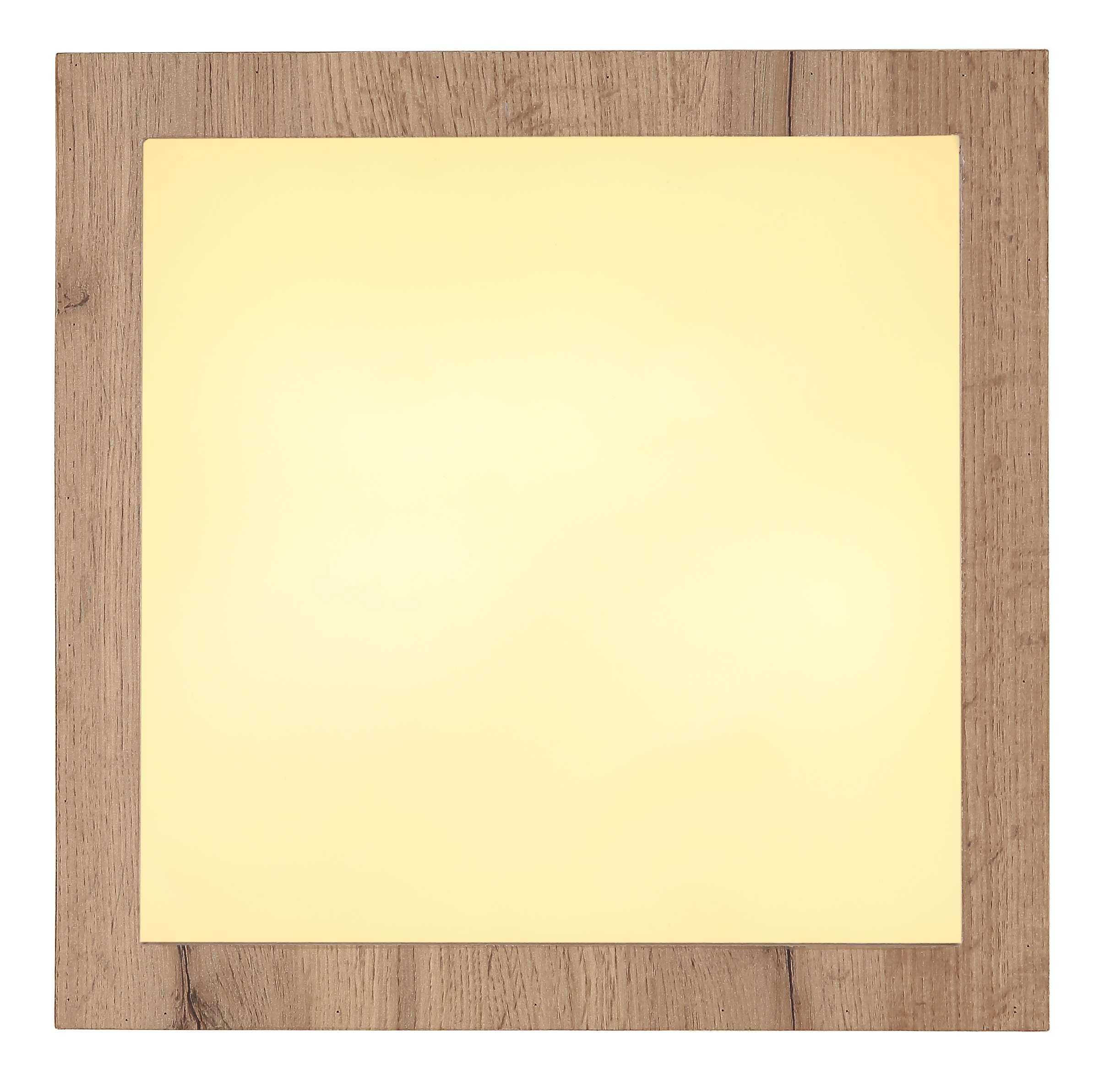 GLOBO LIGHTING LED Deckenleuchte »XAVVI« LED-Modul 1 Stk. Warmweiß Deckenlampe/holzoptik/quadratisch/3000K/Wohnzimmer/Schlafzimmer