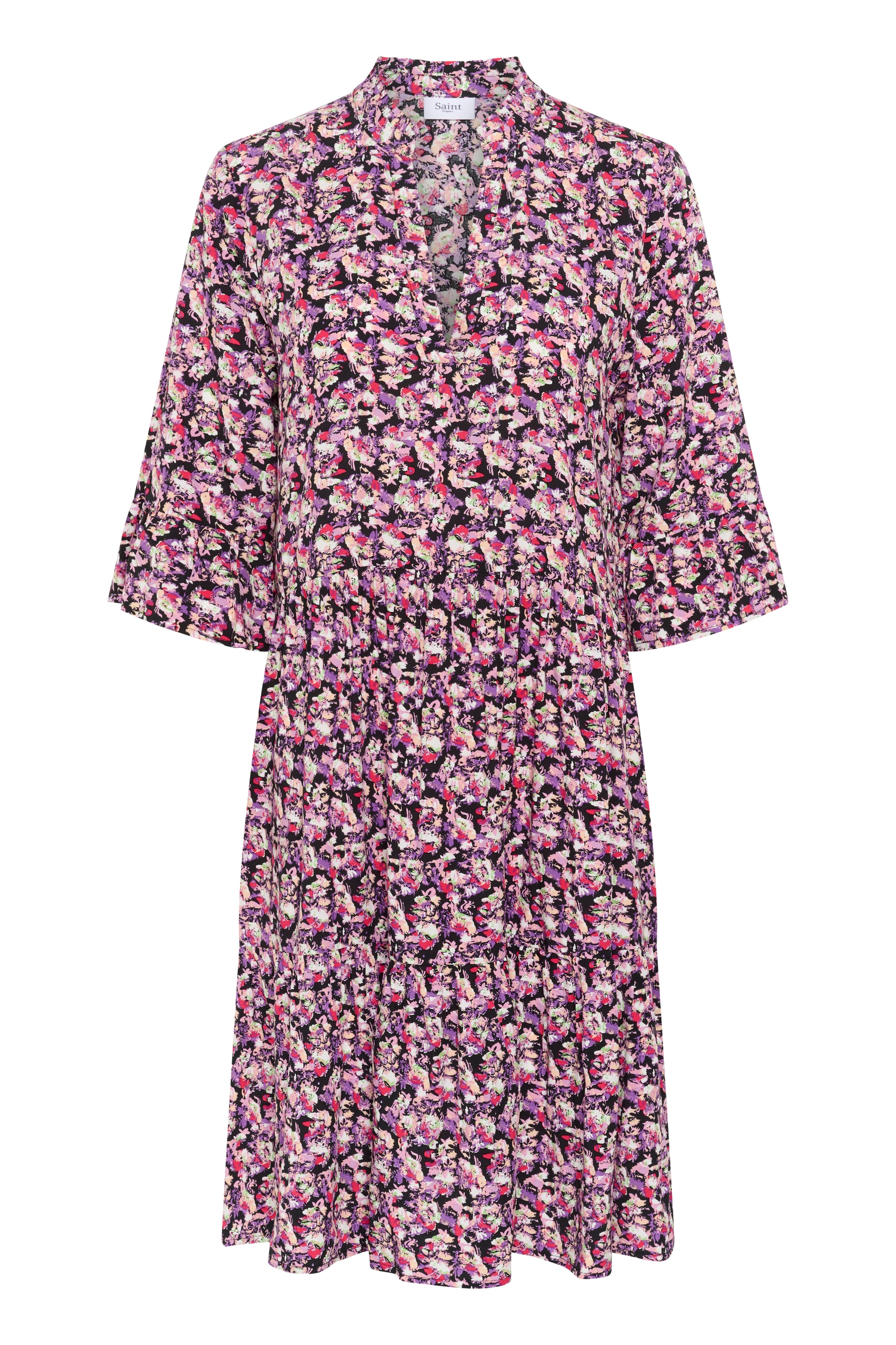 Saint Tropez Blusenkleid »EdaSZ Dress«, mit Volant und 3/4 Ärmel