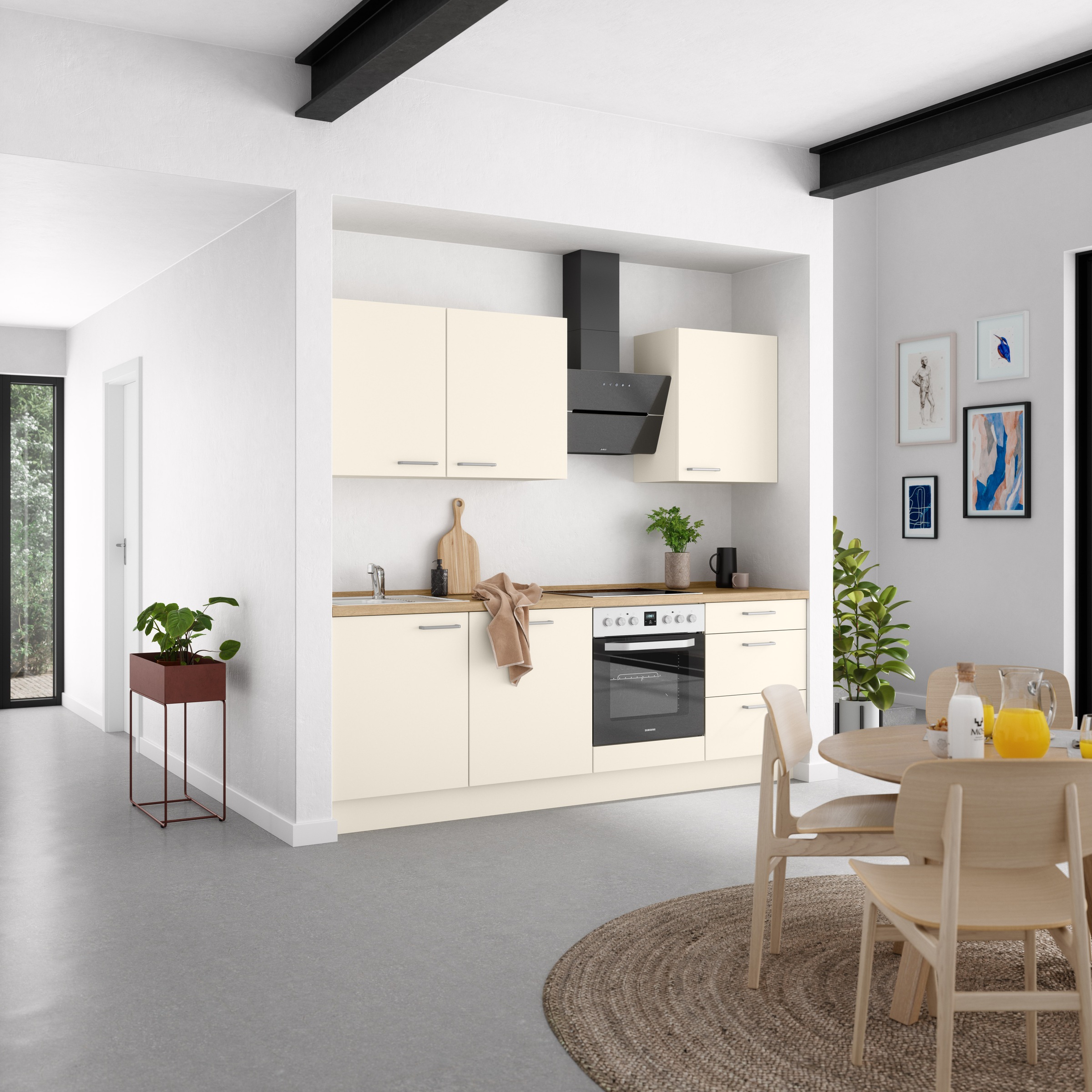nobilia® Küchenzeile »"Touch II"«, vormontiert, Ausrichtung wählbar, Breite 240 cm, wahlw. mit E-Geräten
