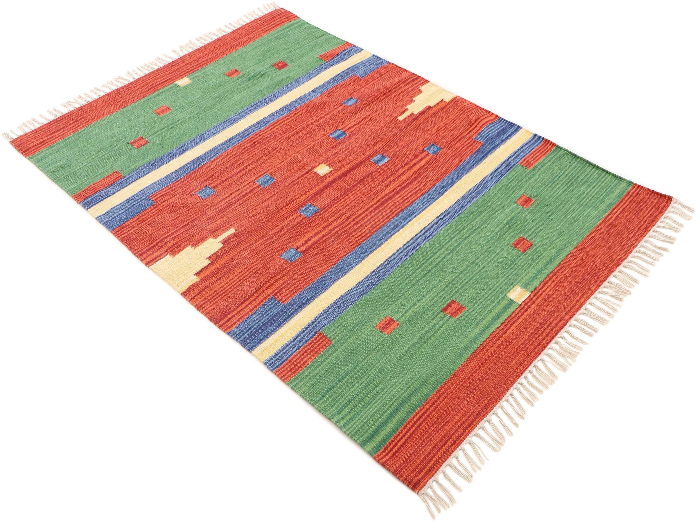 carpetfine Teppich »Kelim Amar«, rechteckig, 5 mm Höhe