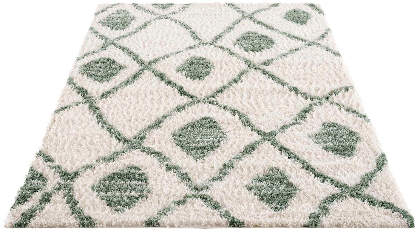 Carpet City Hochflor-Teppich »Pulpy 563«, rechteckig, 30 mm Höhe, besonders weich, Ethno Look, ideal für Wohnzimmer & Schlafzimmer